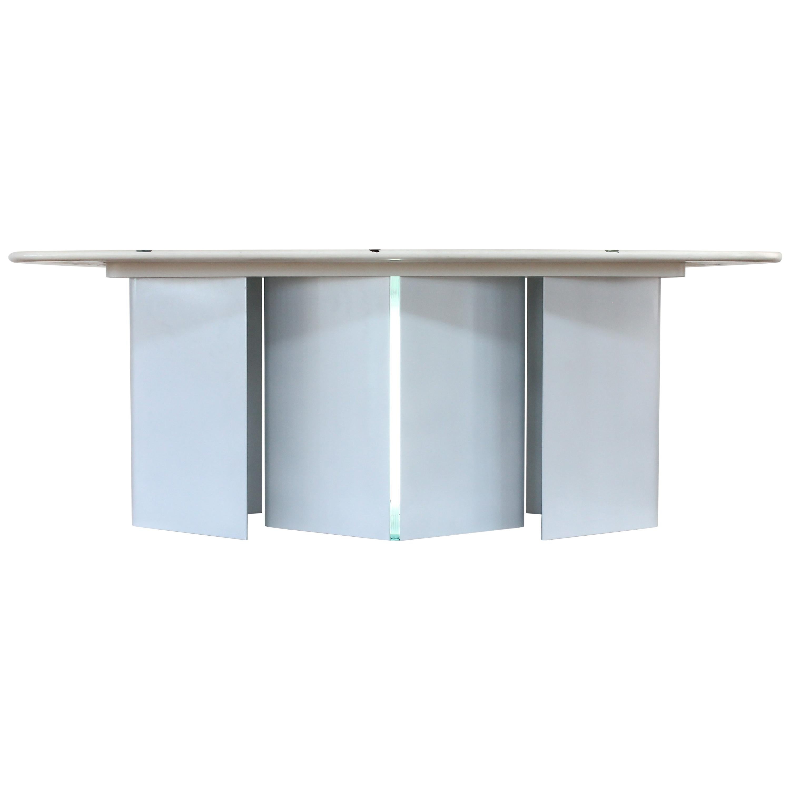 Gemstone Terrazzo Toped Dinning Table For Sale