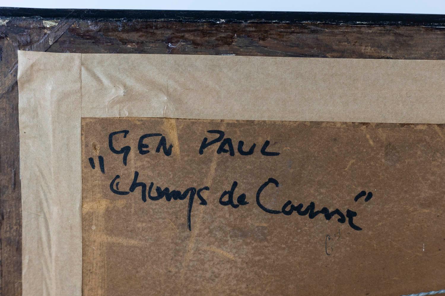Gen Paul, Gouache “Champs de course”, 1950s For Sale 2