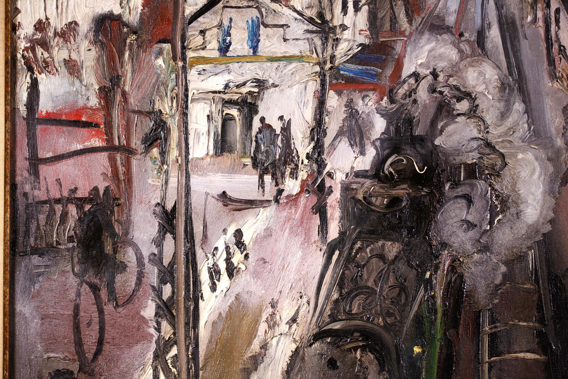 En Route pour Paris - Olio espressionista, Treno in un paesaggio urbano di GEN PAUL 10