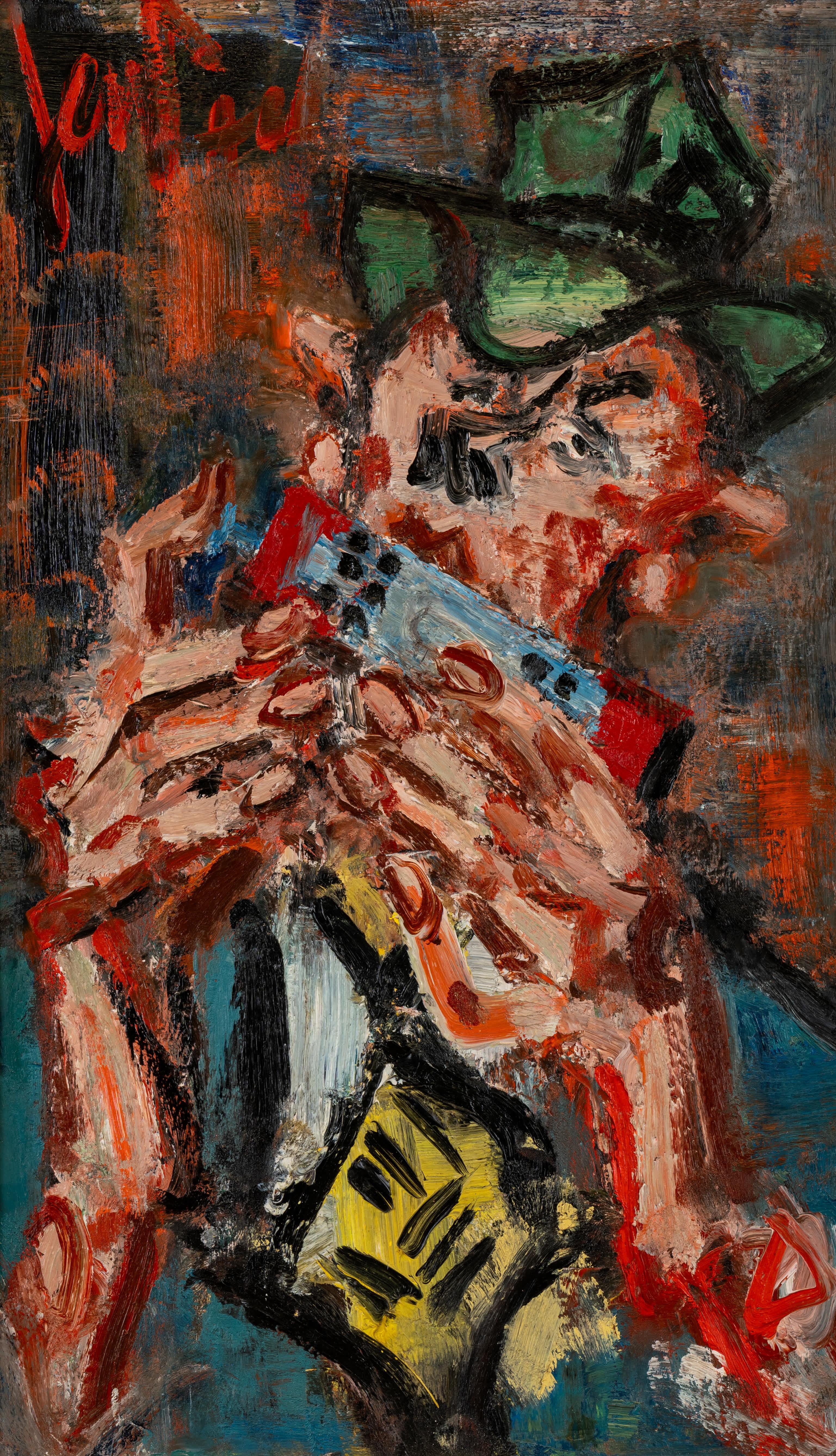 Suonatore di armonica - Painting di GEN PAUL