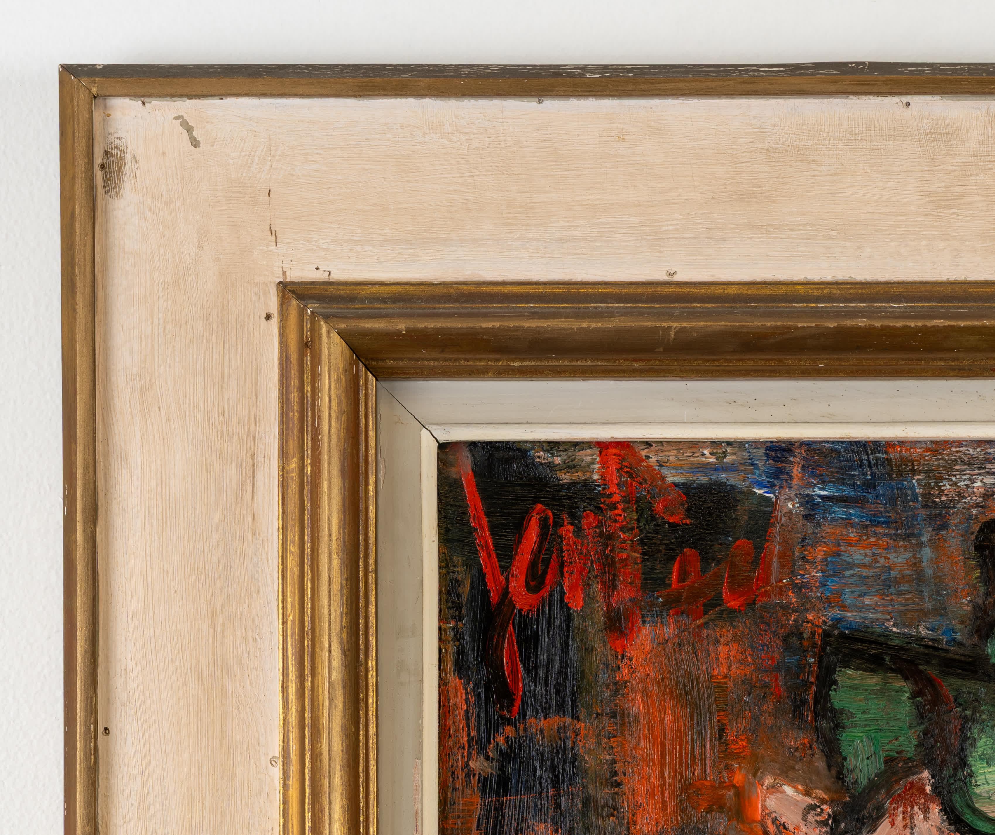 Suonatore di armonica - Abstract Painting Marrone di GEN PAUL