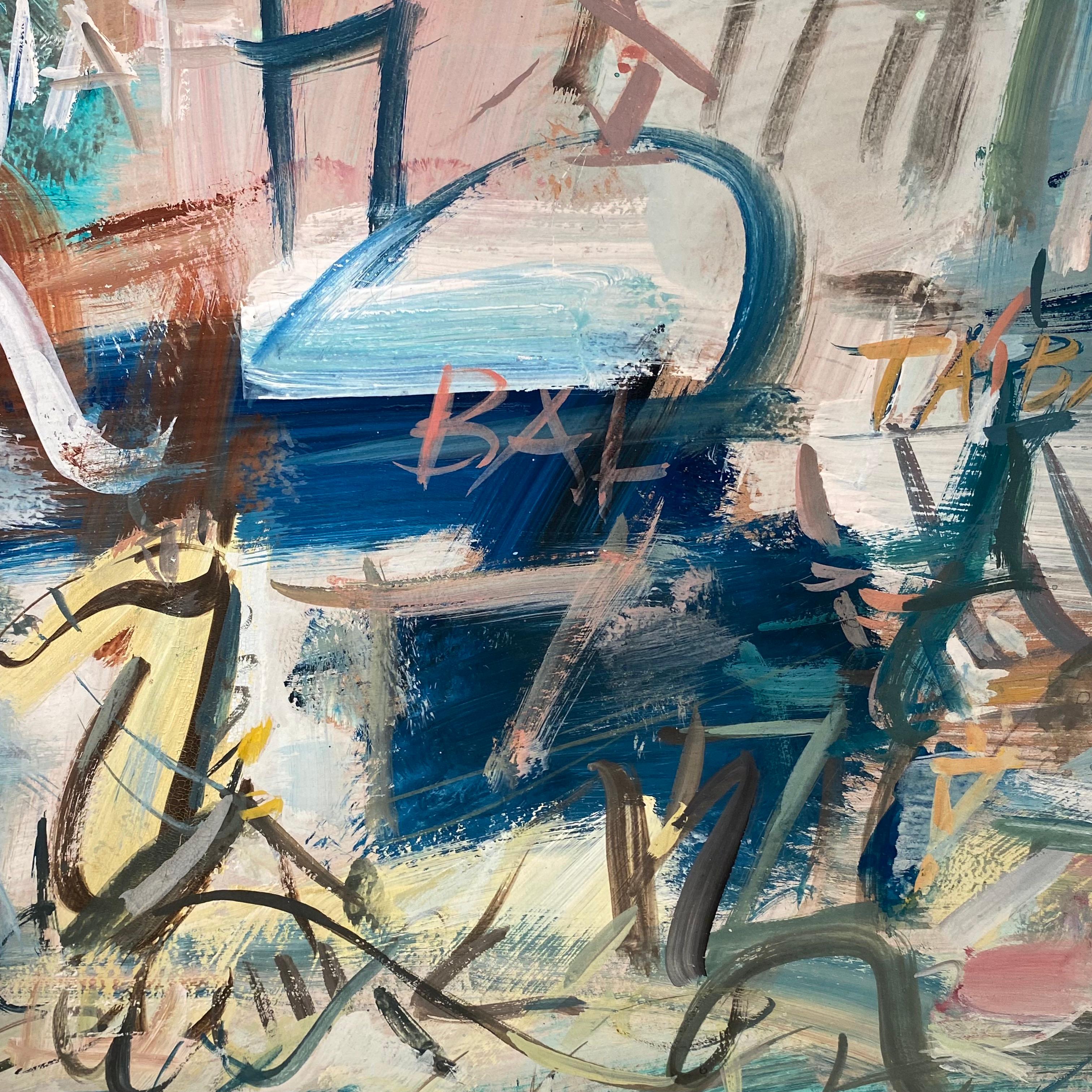 Moulin Rouge Paris Abstrakte Straßenszene Malerei, Figuren, Pferde, Raoul Dufy im Angebot 4