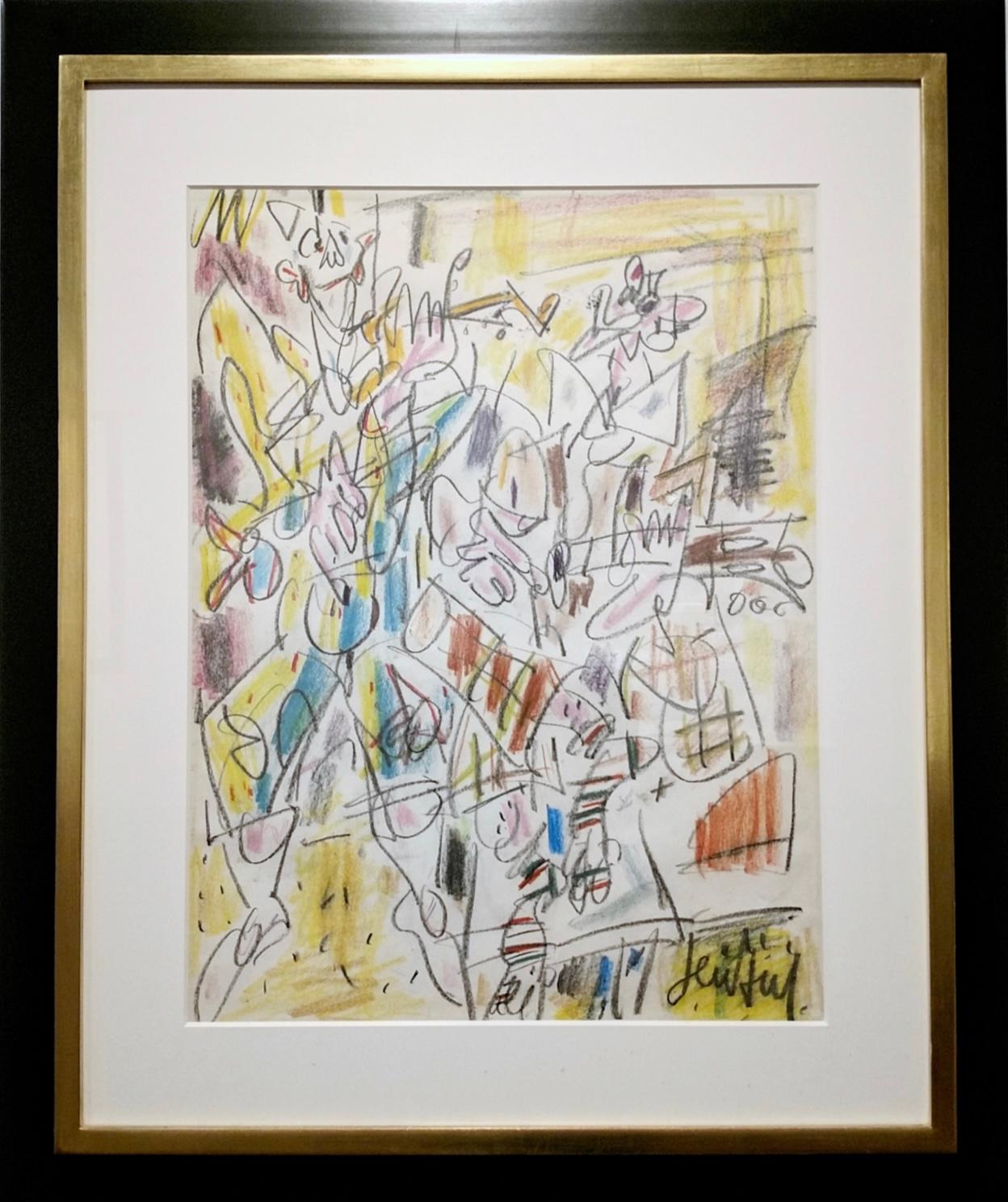 GEN PAUL Abstract Painting - Musical Clowns (Les Musiciens)