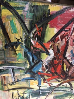 "The Horse Race"  Abstract  and Colourful Oil Painting of Horses Racing