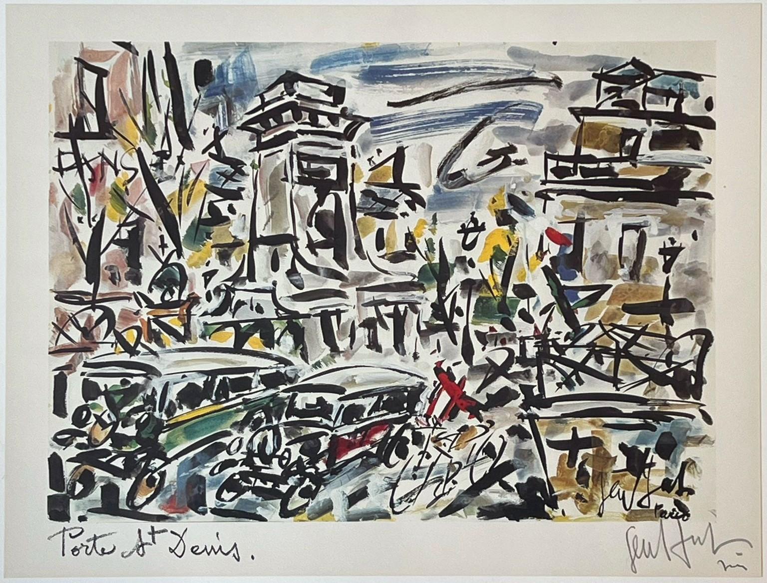 GEN PAUL Abstract Print - Porte Saint Denis