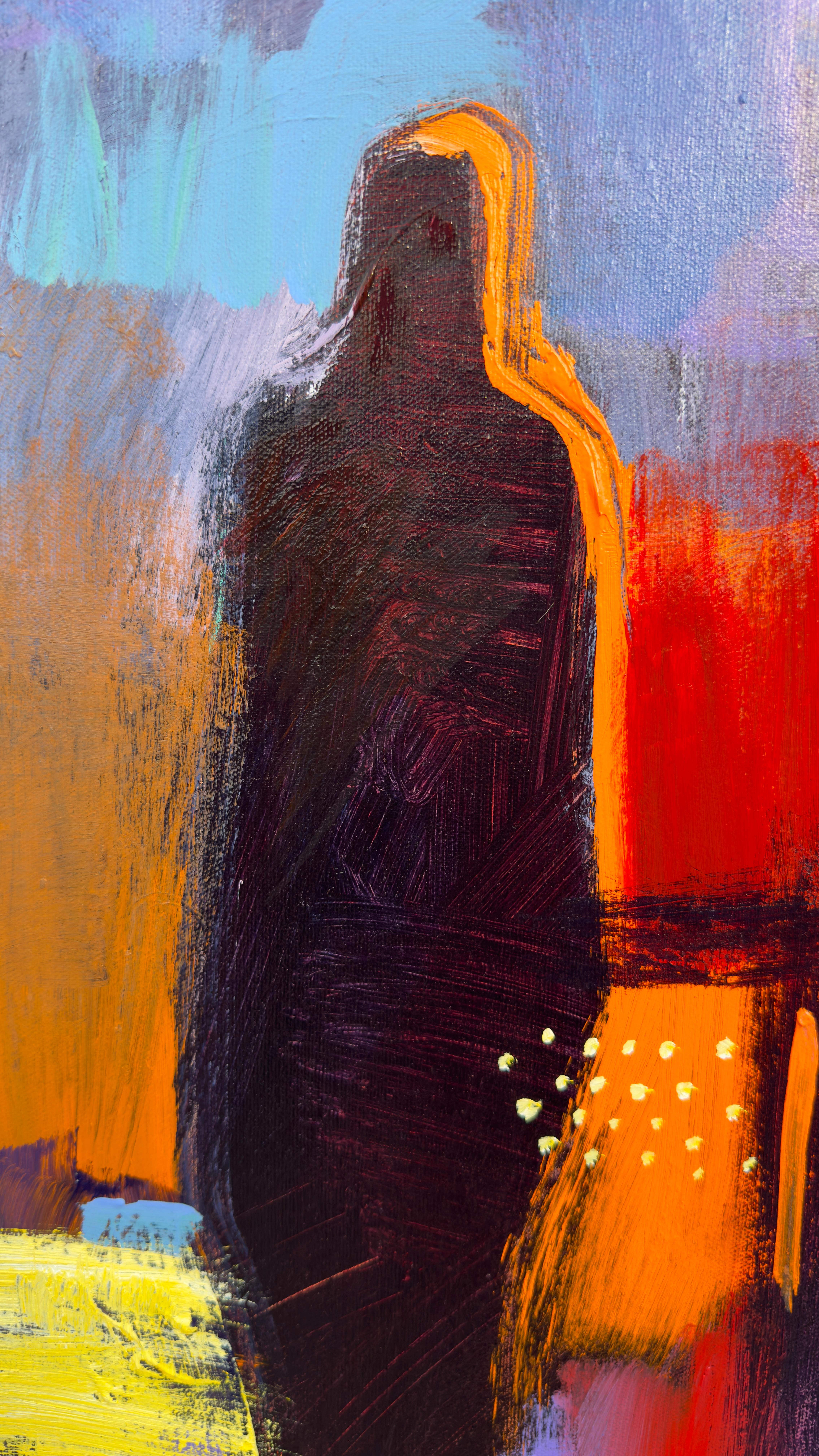 Memoria lontana, Pittura astratta - Figurative Painting Viola di Gena Brodie Robbins
