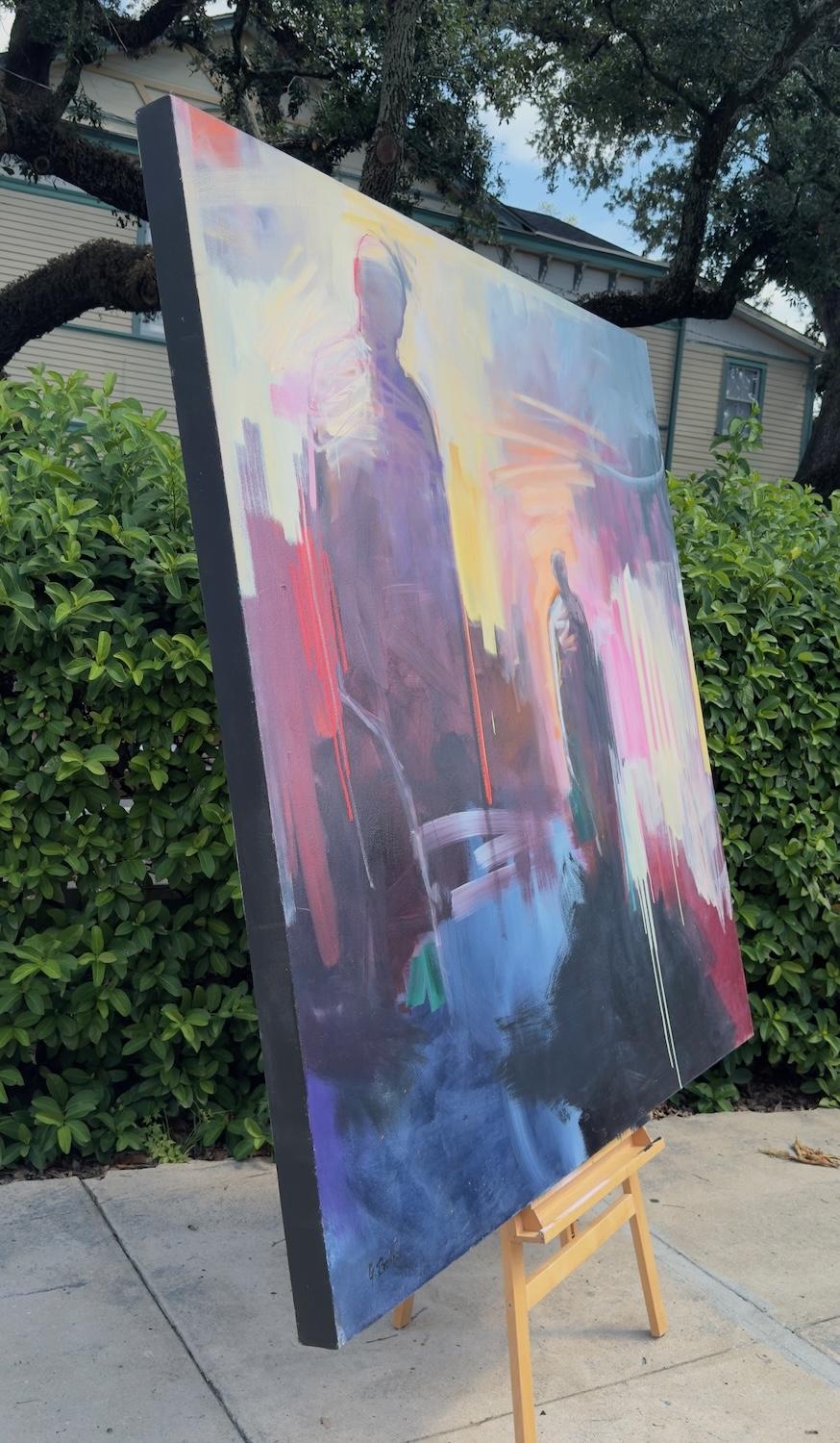 Dualità, Pittura ad olio astratta - Painting di Gena Brodie Robbins