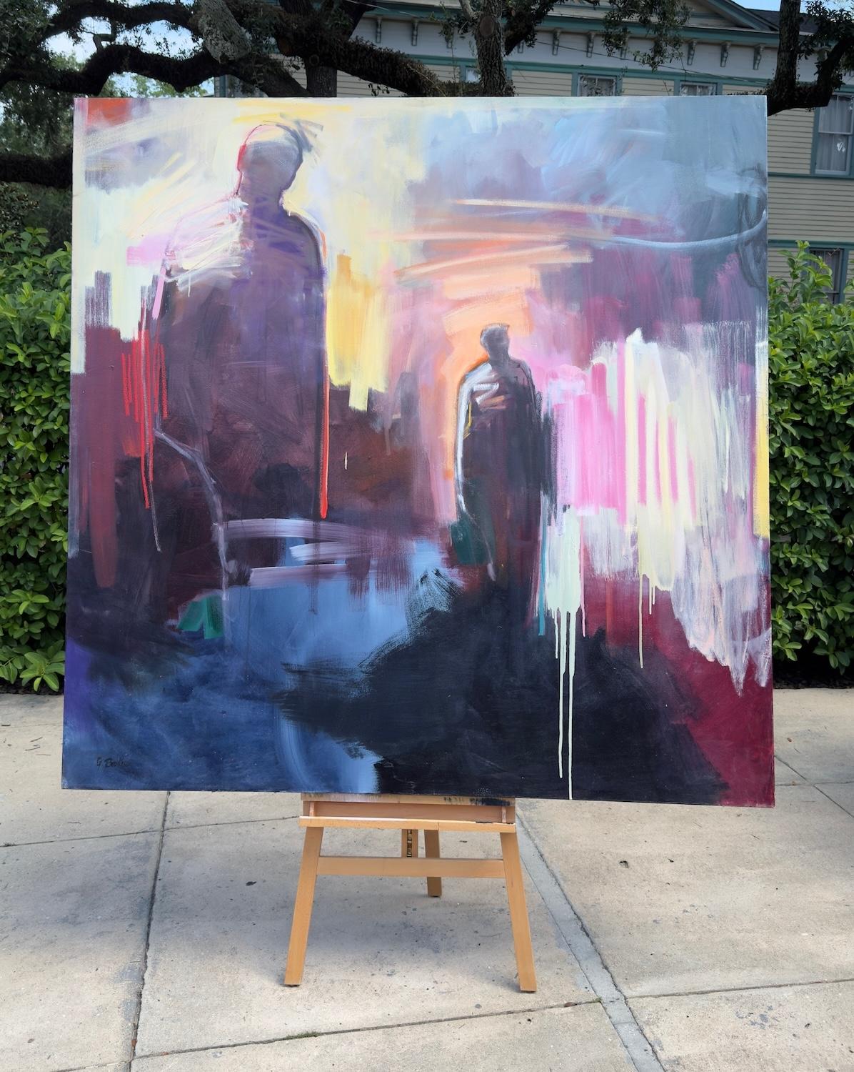 Dualità, Pittura ad olio astratta - Painting Astratto di Gena Brodie Robbins
