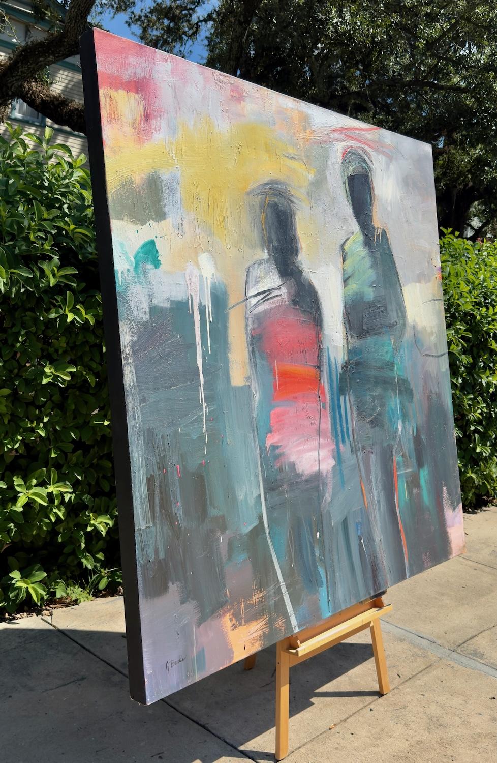 L'offesa dell'onestà, Pittura a olio astratta - Painting di Gena Brodie Robbins