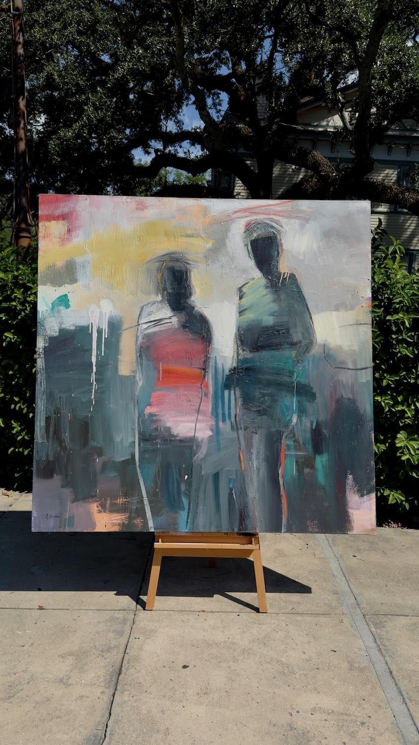 L'offesa dell'onestà, Pittura a olio astratta - Painting Astratto di Gena Brodie Robbins