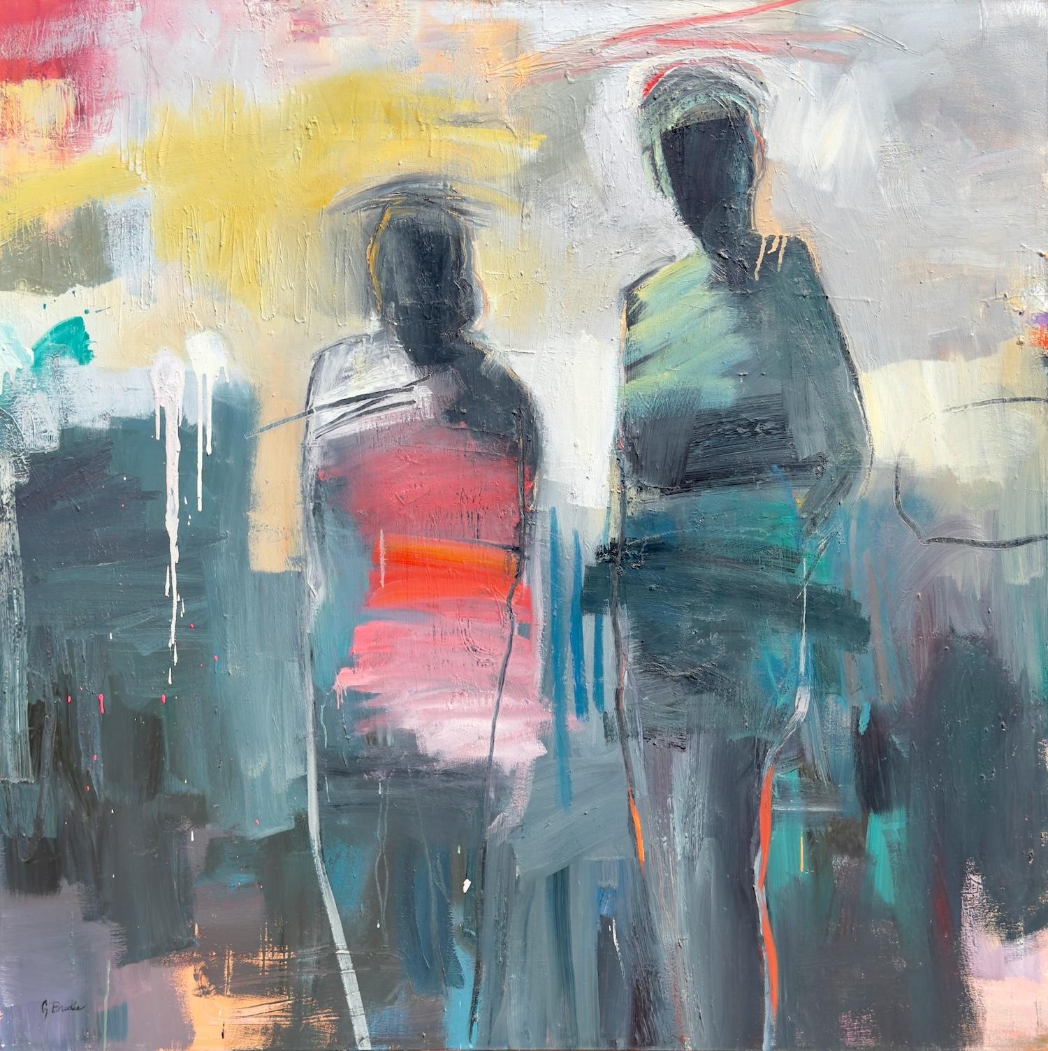 Figurative Painting di Gena Brodie Robbins - L'offesa dell'onestà, Pittura a olio astratta