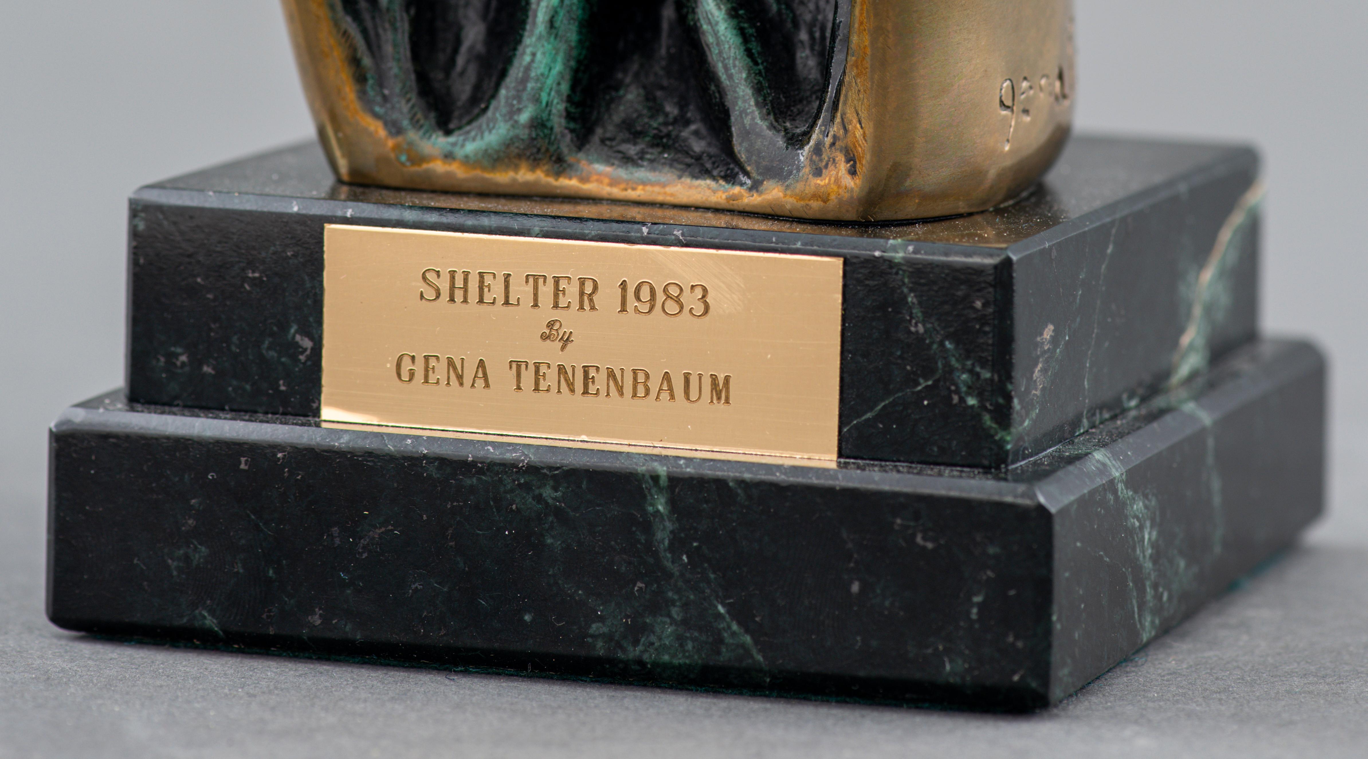 Gena Tenenbaum 'Shelter' Modern Bronze Sculpture 6