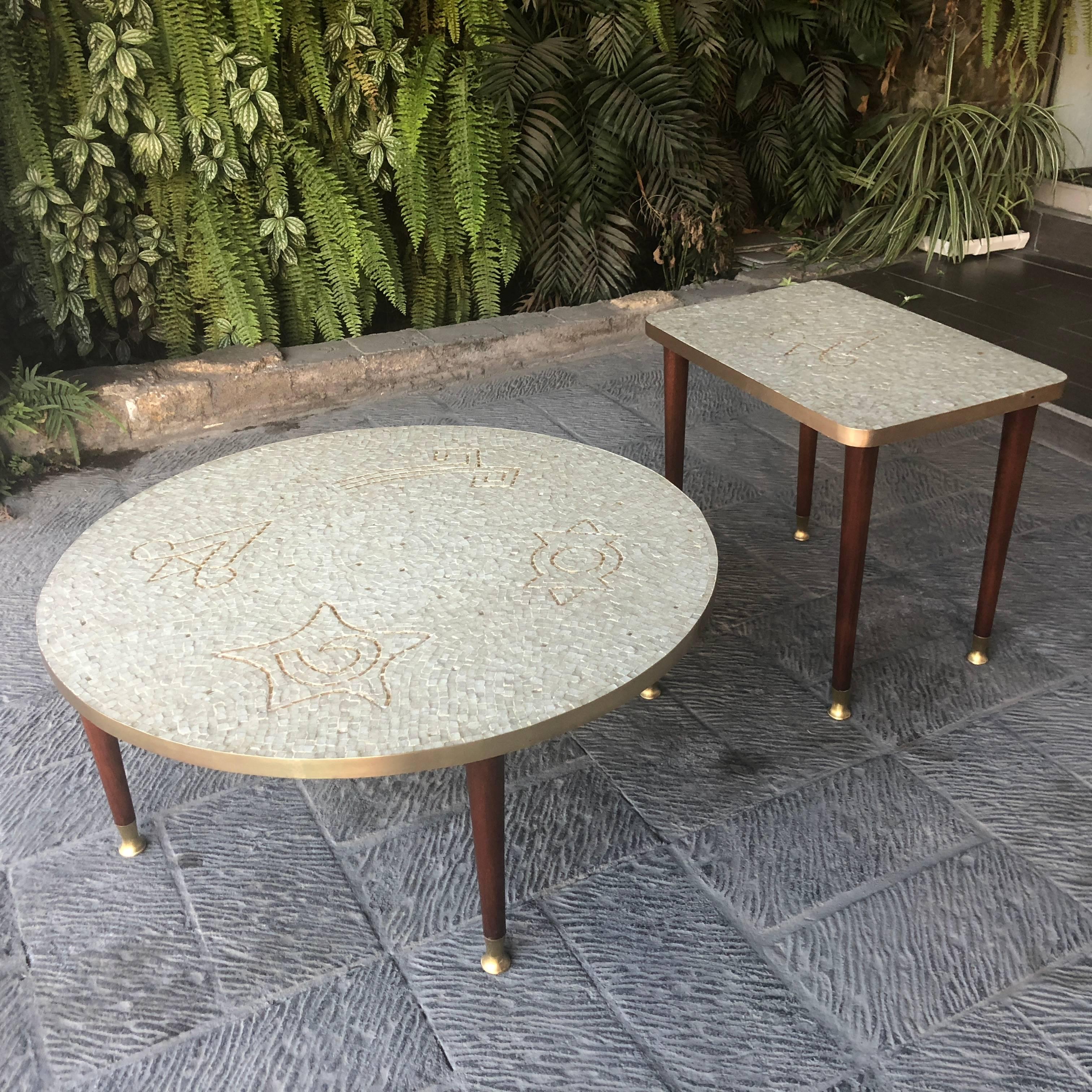 Mid-20th Century Genaro Alvarez Coffee and Side Tables