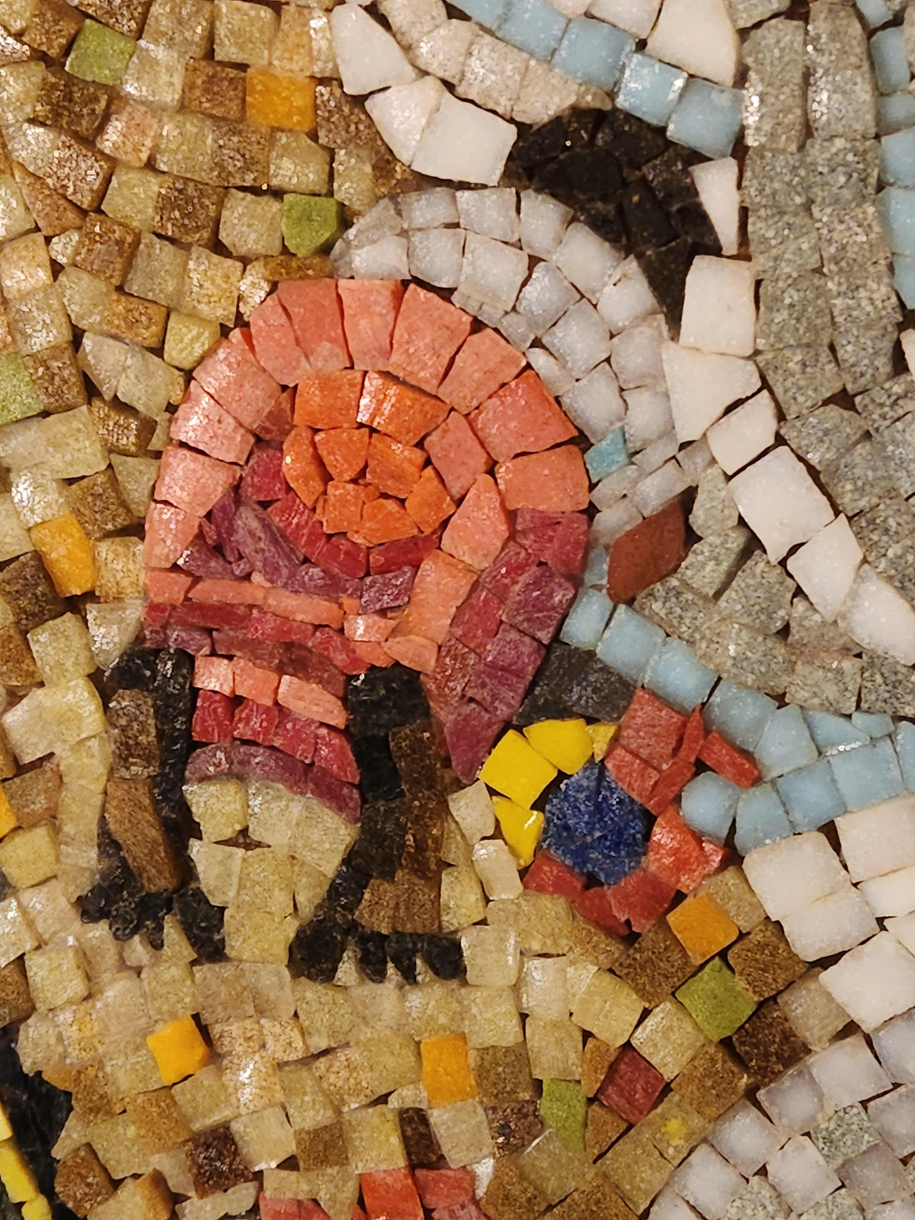 Brass Genaro Alvarez Mosaic Panel Agave Landscape Clothes Washers Mexico, circa 1955