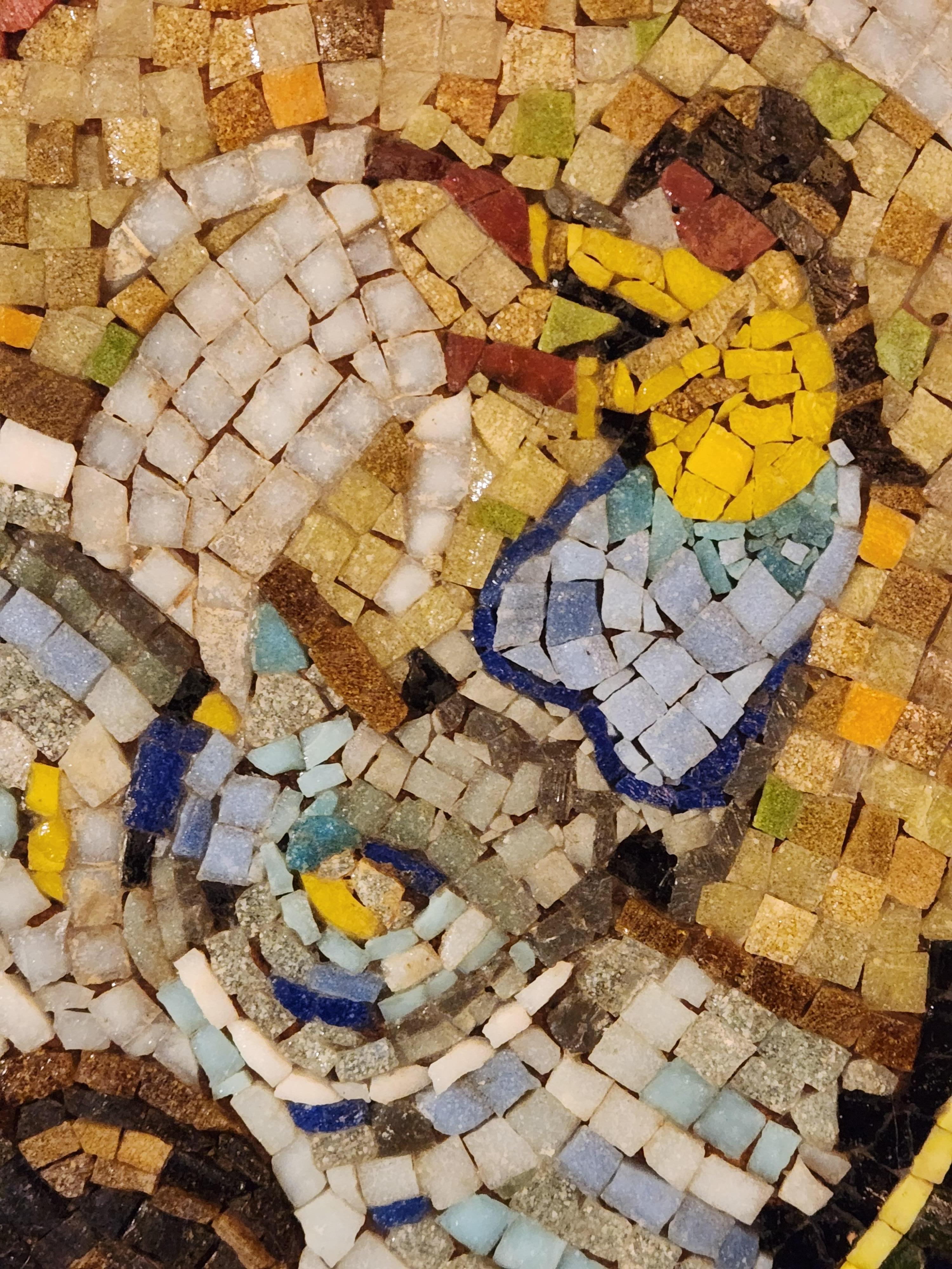 Mexican Genaro Alvarez Mosaic Panel Agave Landscape Clothes Washers Mexico, circa 1955  For Sale