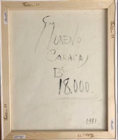 Kinetische Energie, Abstraktes geometrisches Acrylgemälde von Genero Moreno