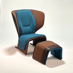 Fauteuil et repose-pieds genre par Patricia Urquiola