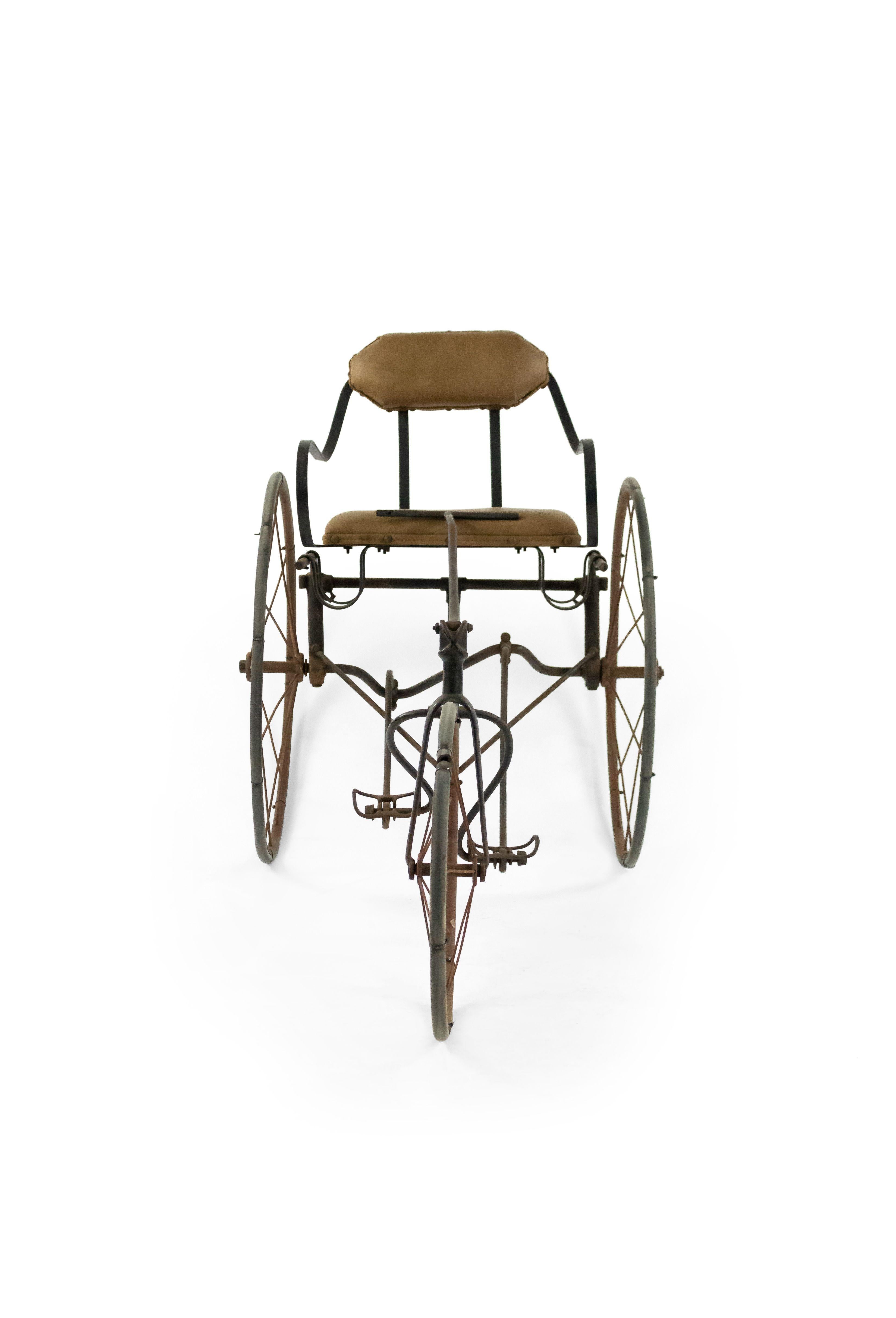 19th Century Gendron Wheel Company American Victorian Iron Tricycle For Sale