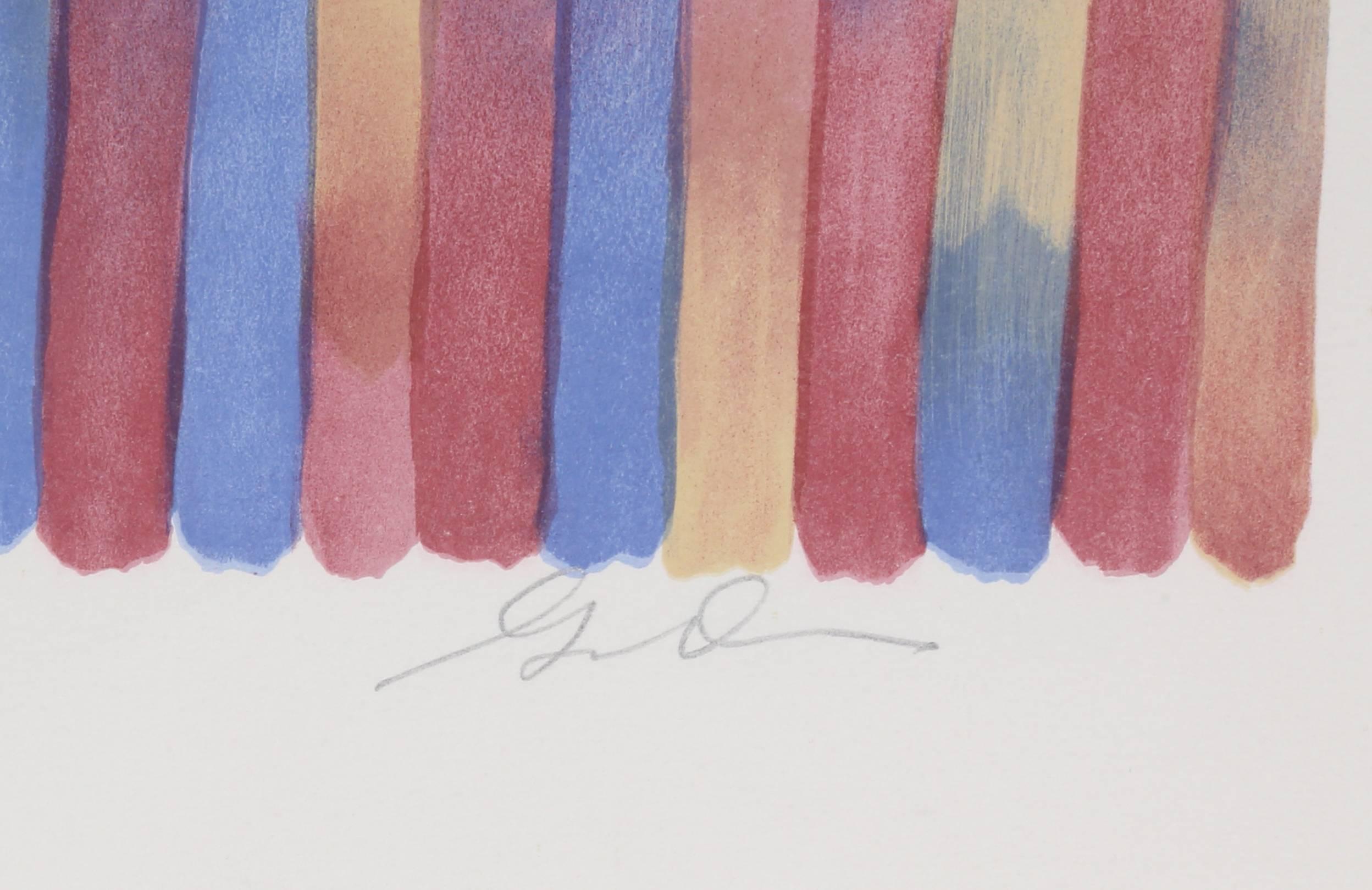 Banjo, Minimalist Stripe Lithograph by Gene Davis 1