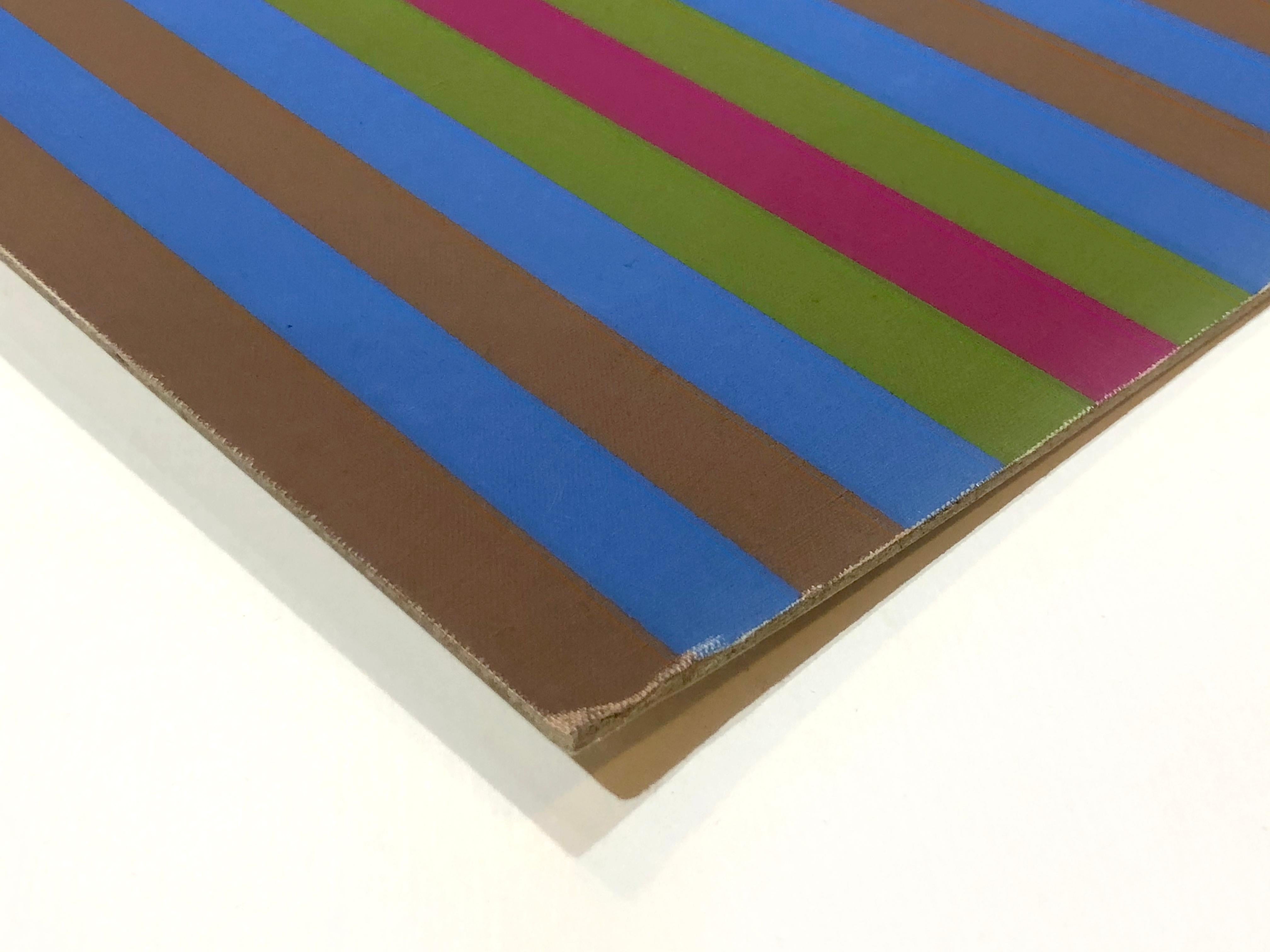 Bullet Proof Gene Davis color field 1960s multicolor abstract stripe print For Sale 2