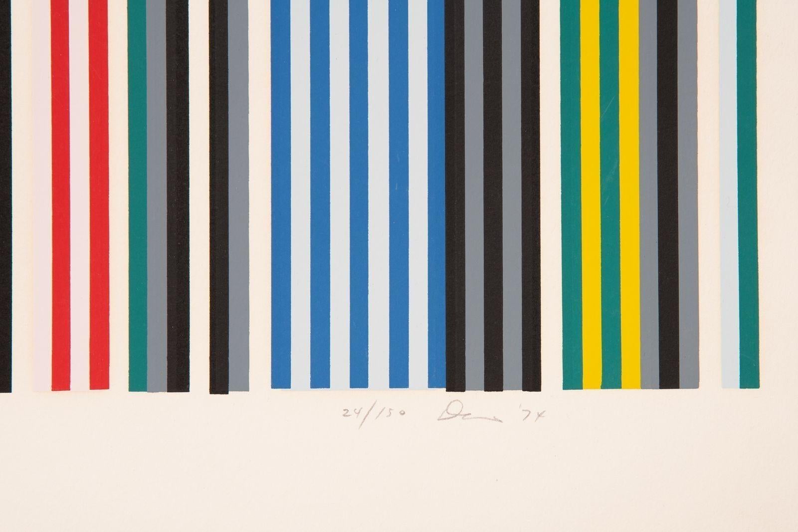 Gene Davis Serigrafia firmata e numerata in edizione limitata della serie Black Witch 1974 in vendita 3
