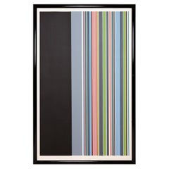 Gene Davis Serigrafia firmata e numerata in edizione limitata della serie Black Witch 1974