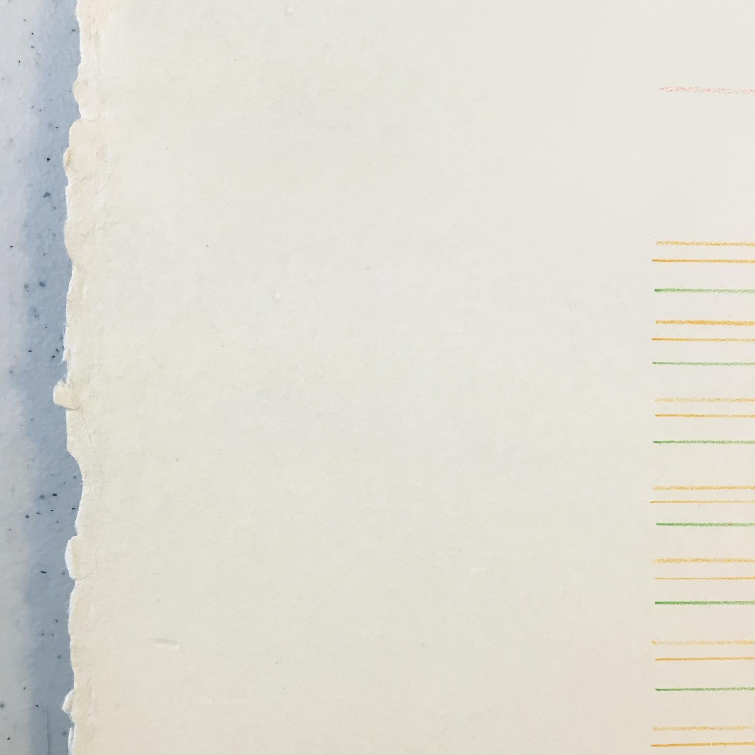 Home Run: Abstrakte moderne minimalistische Farbfeldzeichnung mit Regenbogenfarben im Angebot 2