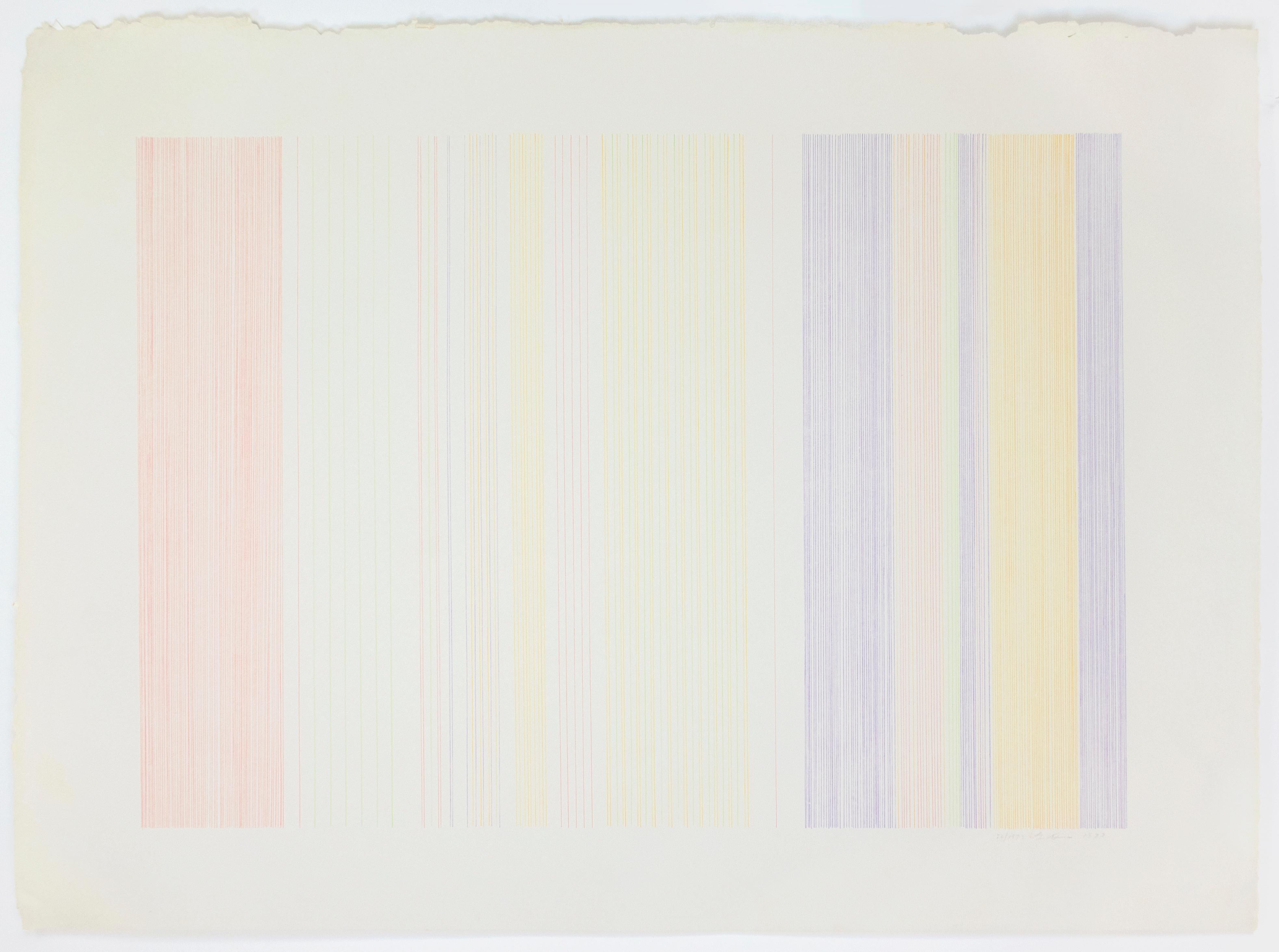 Home Run: disegno astratto moderno e minimalista in campo con i colori dell'arcobaleno