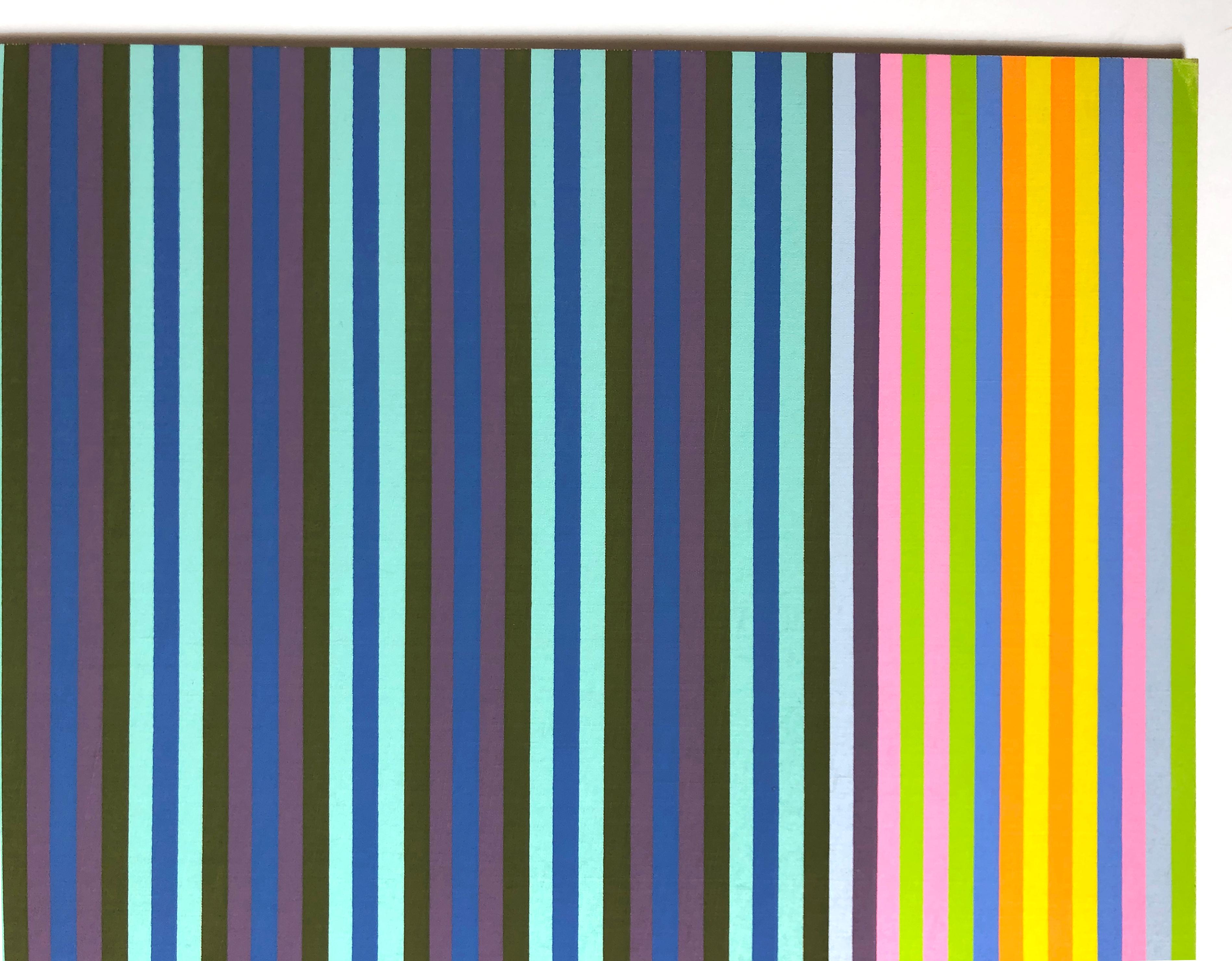 Jack in the Box Gene Davis color field 1960s multicolor abstract stripe print 1