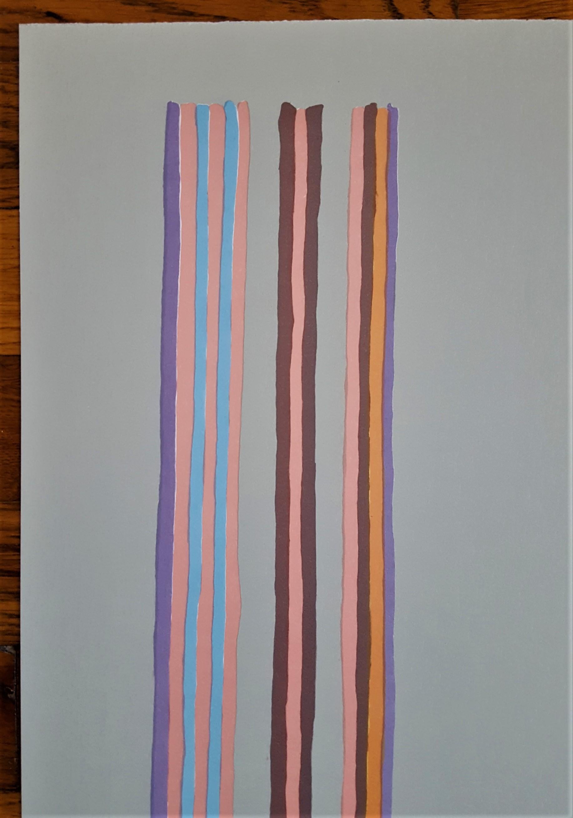 Royal Curtain /// Gene Davis Contemporary Abstract Geometric Expressionist Art im Angebot 2
