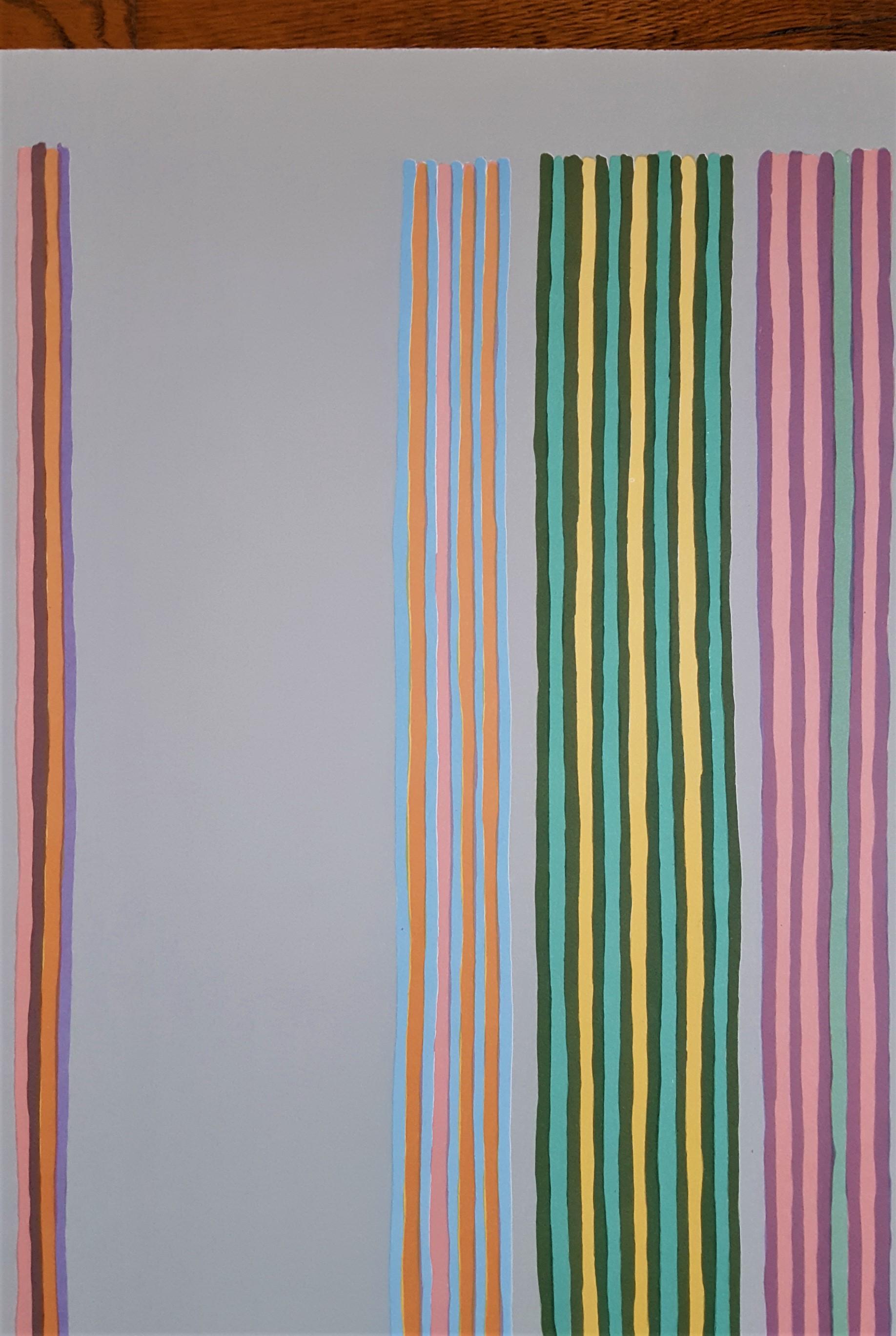 Royal Curtain /// Gene Davis Contemporary Abstract Geometric Expressionist Art im Angebot 7