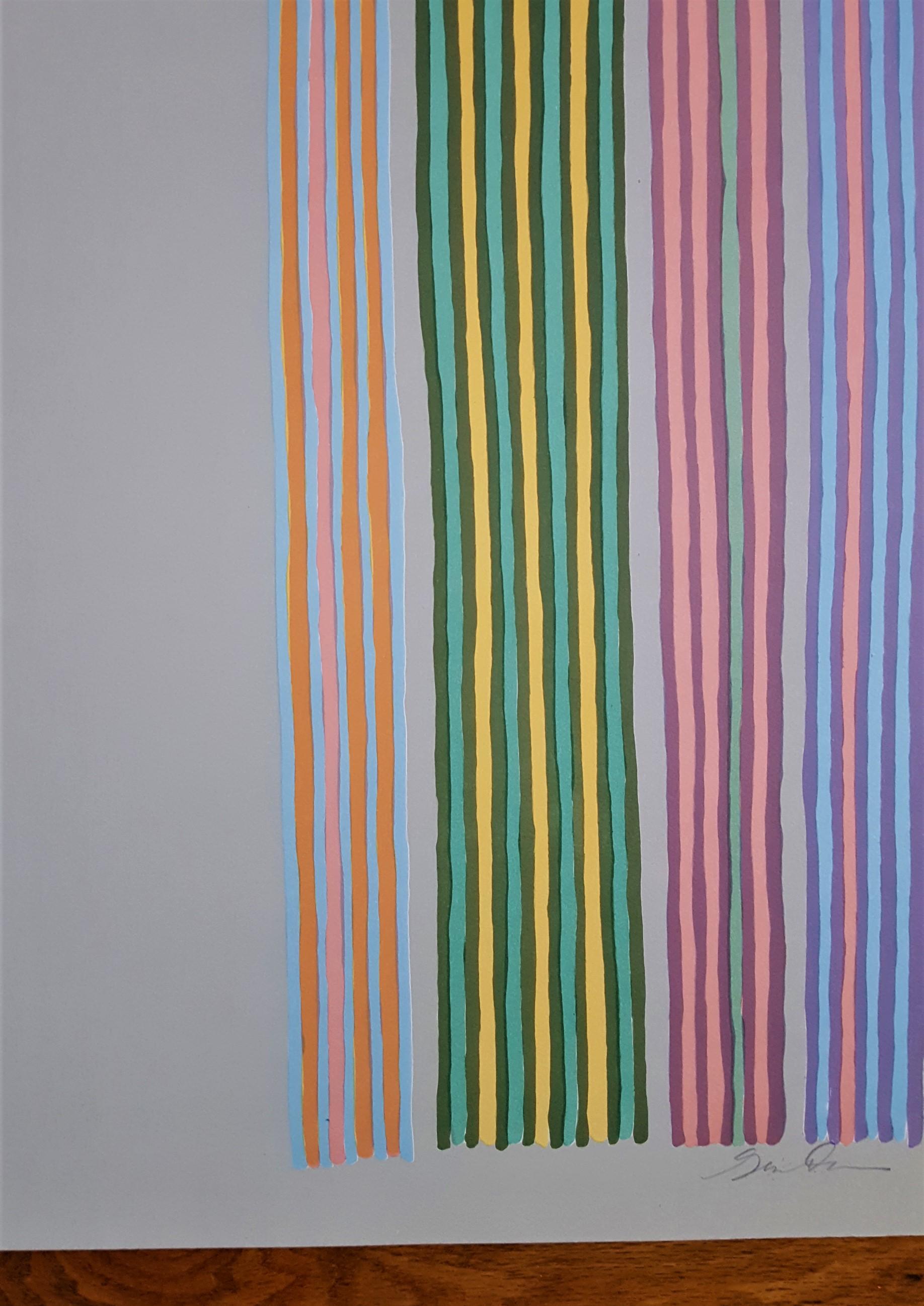 Royal Curtain /// Gene Davis Contemporary Abstract Geometric Expressionist Art im Angebot 8