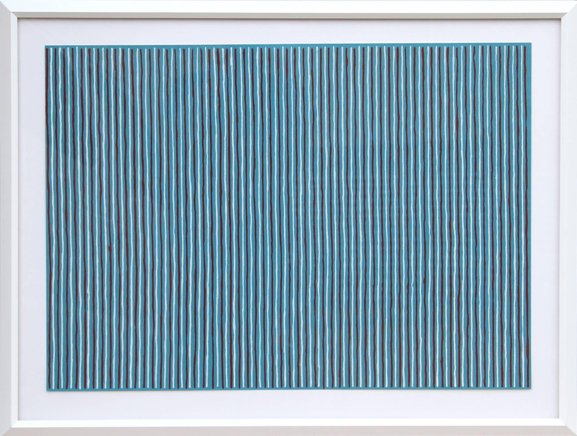 Künstler: Gene Davis, Amerikaner (1920 - 1985)
Titel: Sonate
Jahr: 1980
Medium: Lithographie auf Arches-Papier, verso mit Bleistift signiert und nummeriert
Auflage: 250
Papierformat: 20,75 x 28,5 Zoll
Rahmen: 27 x 34,5 Zoll