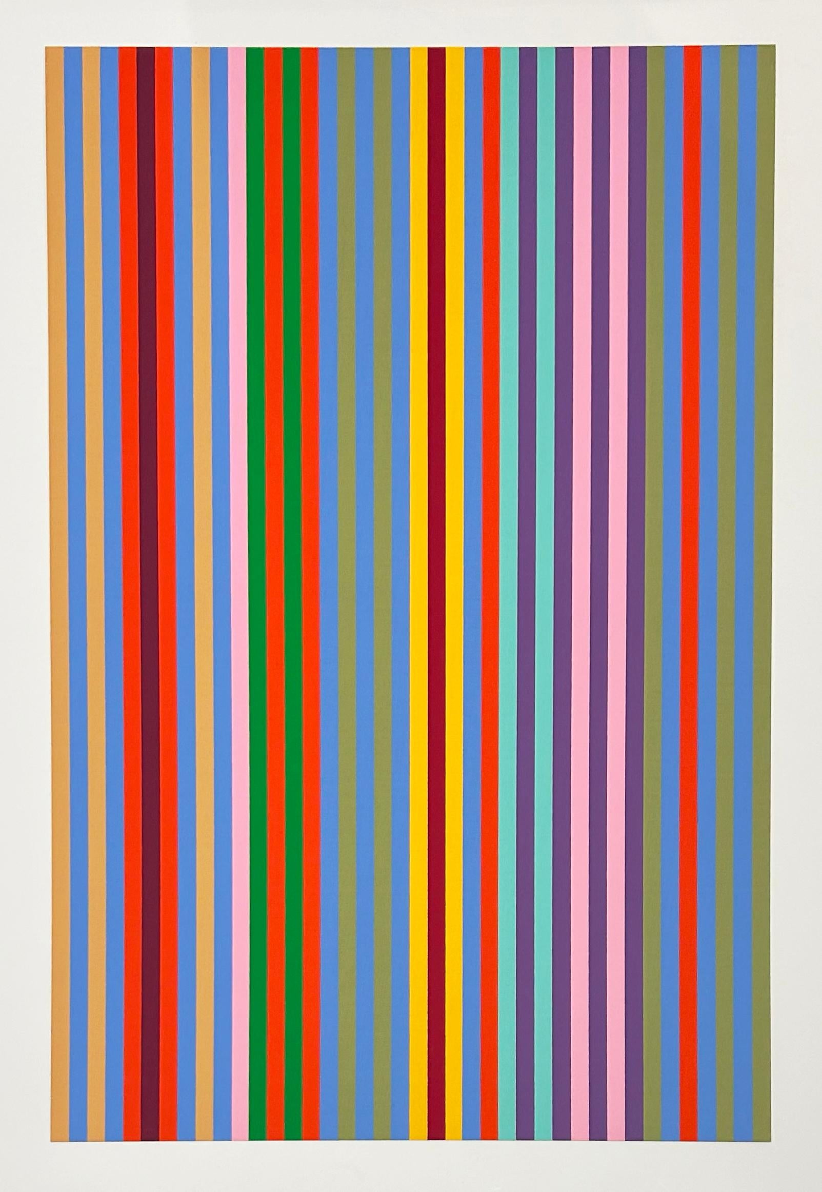 Artista: Gene Davis
Título: Carburador dulce
Cartera: Serie II
Soporte: Serigrafía sobre lienzo plastificado sobre tabla
Año: 1969
Edición: 110/150
Tamaño del marco: 36 1/2