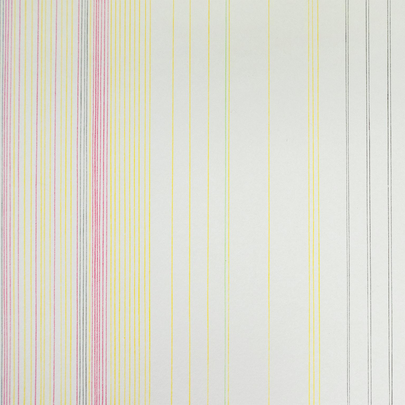 Tightrope: abstract modern minimalist color field drawing with rainbow colors - Abstract Print by Gene Davis