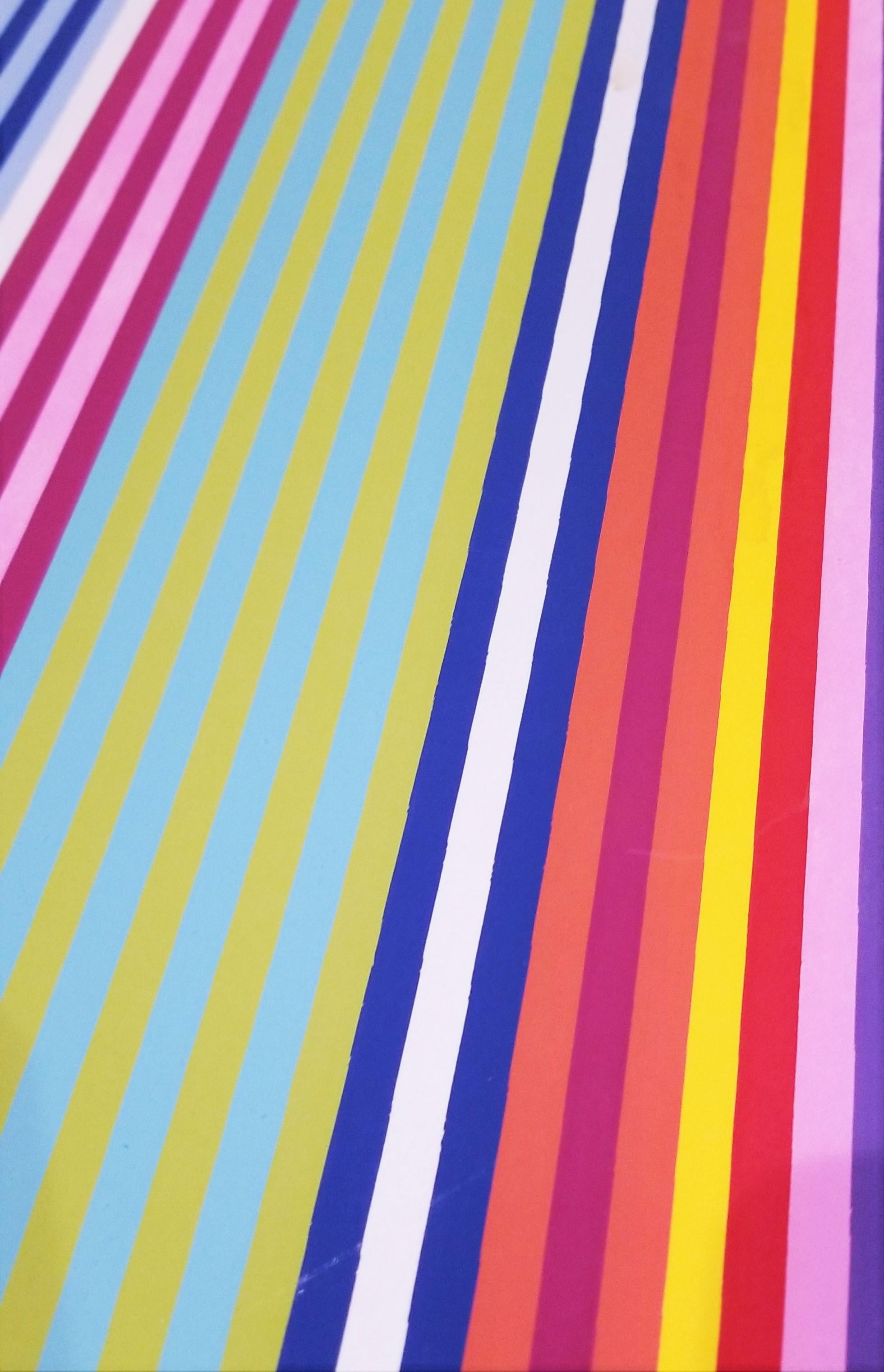 Yankee Doodle /// Gene Davis Abstract Geometric Huge Screenprint Colorful Modern For Sale 11