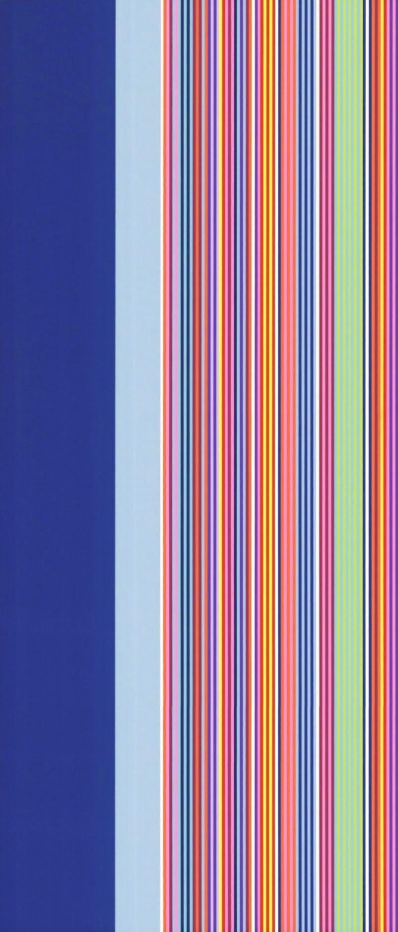 Artist: Gene Davis (American, 1920-1985)
Title: "Yankee Doodle"
*Signed and numbered by Davis in pencil lower right
Year: 1972
Medium: Original Screenprint on wove paper, laid down to canvas
Limited edition: 144/144, (there were also 18 hors