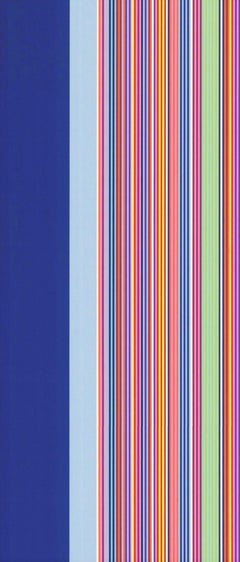 Yankee Doodle /// Gene Davis Abstract Geometric Huge Screenprint Colorful Modern