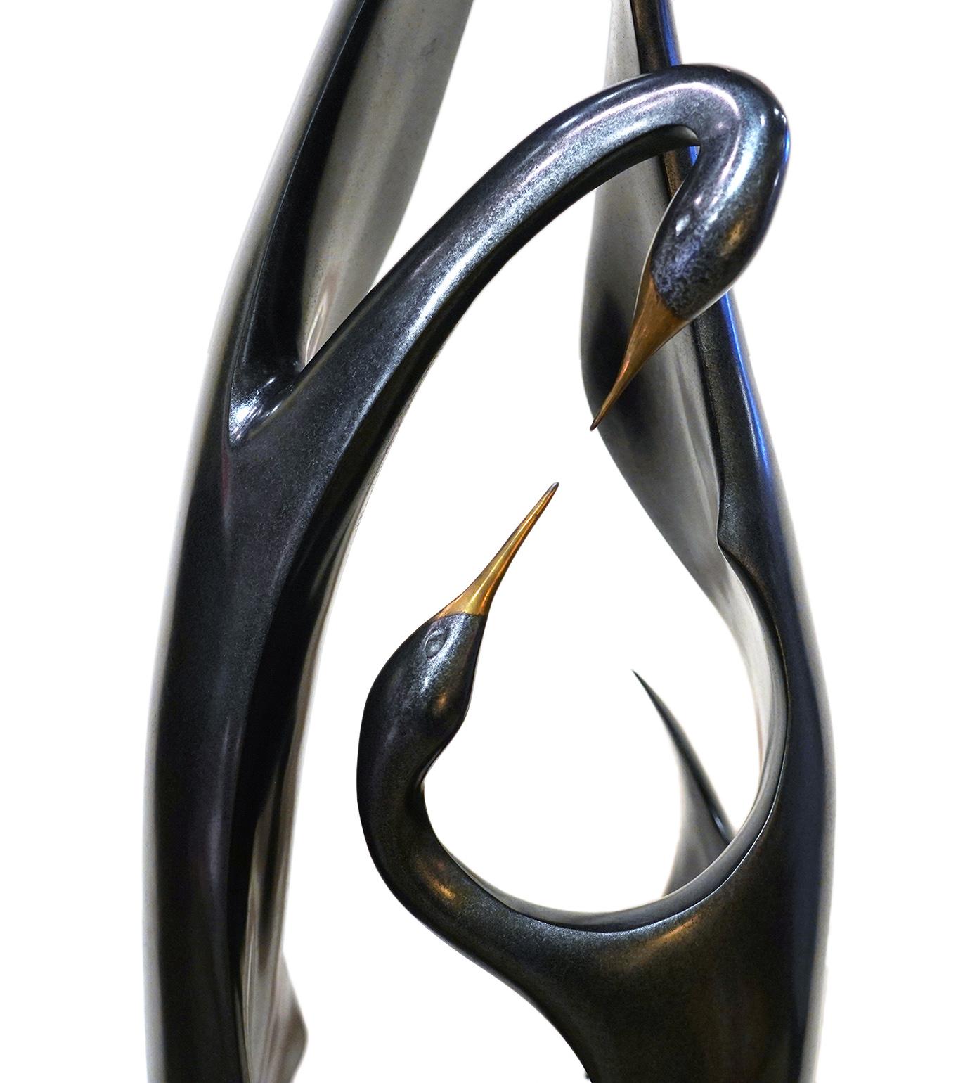 Gene Guibord Large Bronze Birds 'Duet' #1/50 Sculpture In Excellent Condition In Ft. Lauderdale, FL