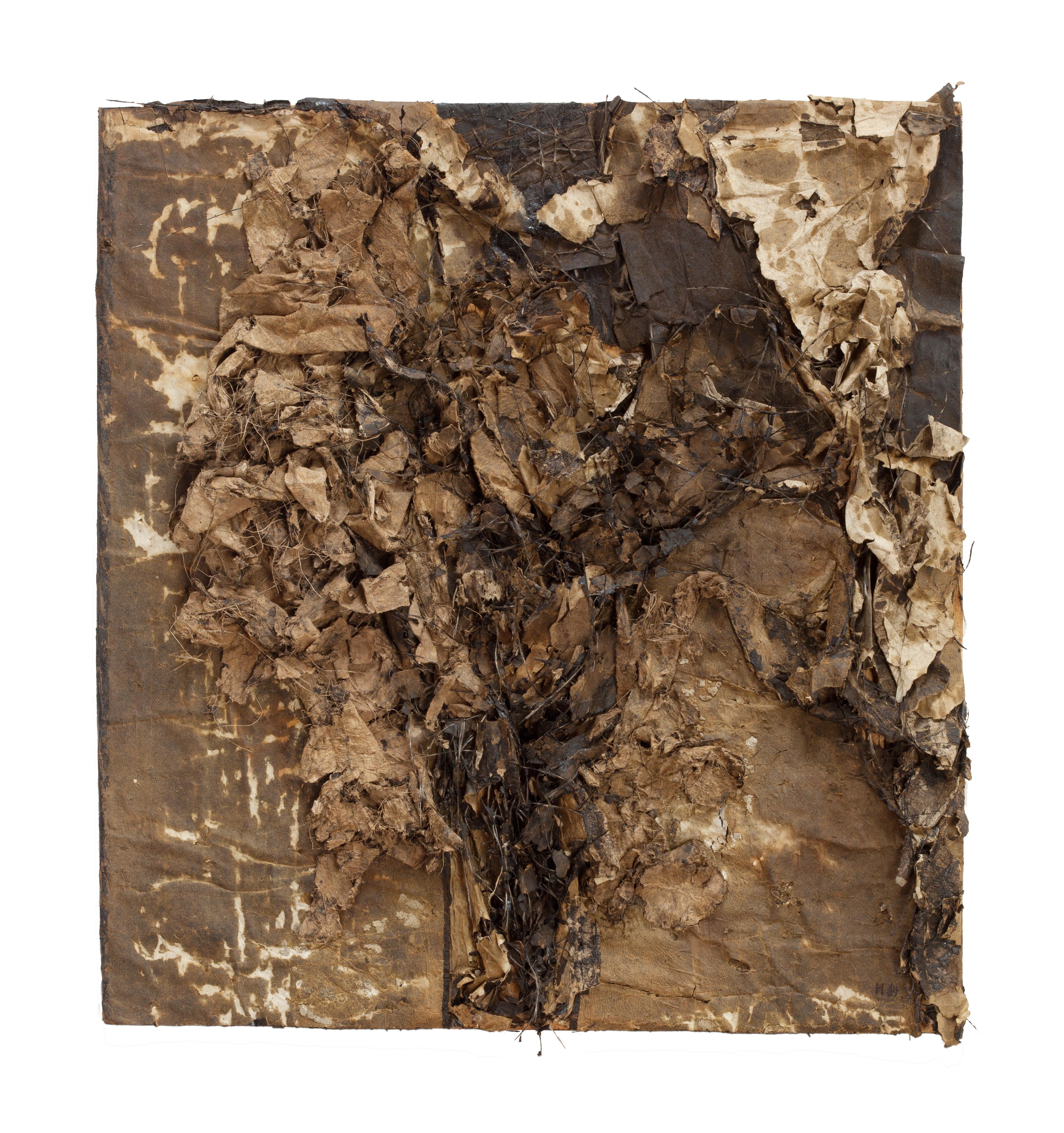 "Untitled" Gene Hedge, Mid-Century, Collage, Construction Materials, Urban