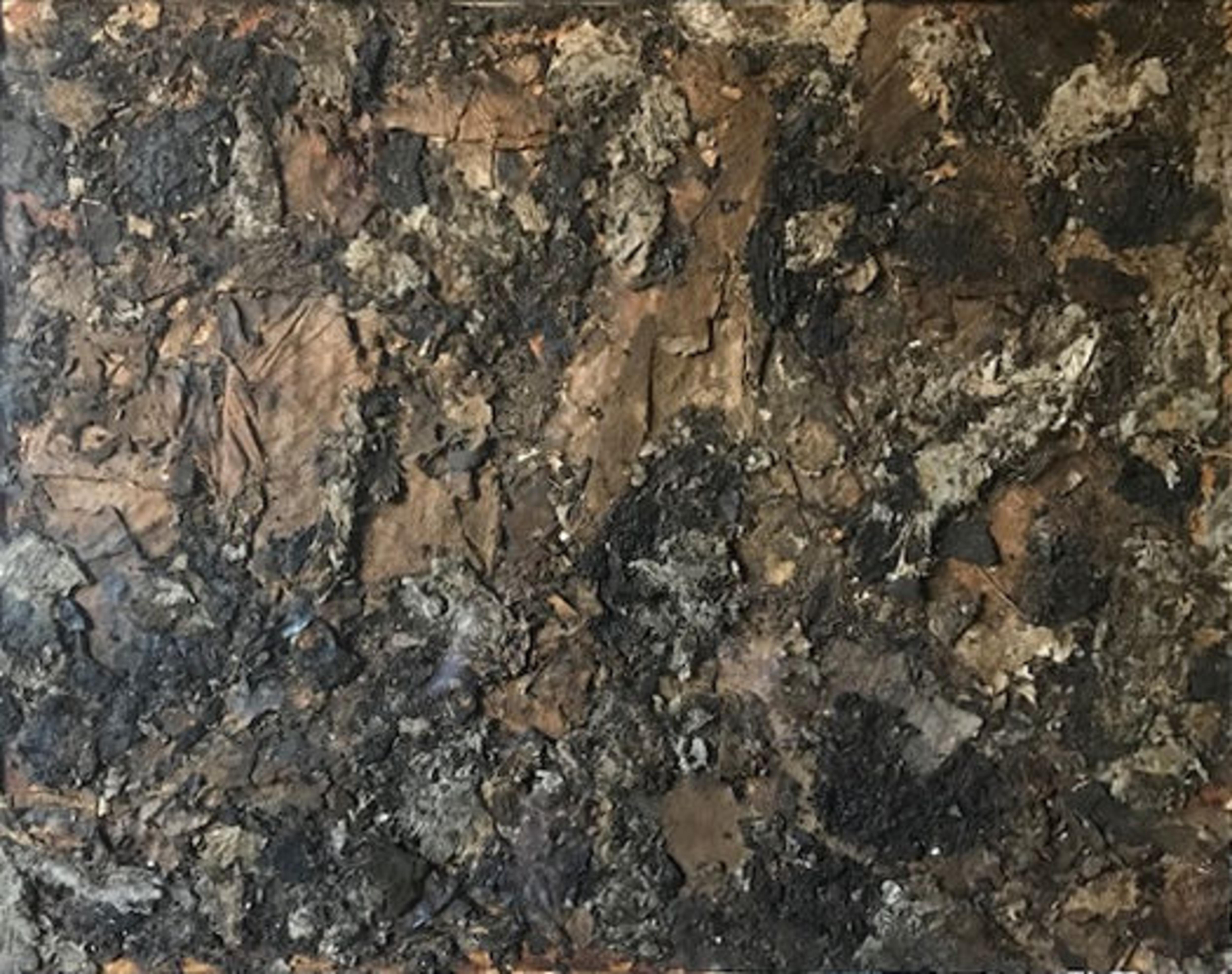 "Untitled" Gene Hedge, Mixed Media, Abstract Collage, Found Materials, Brown