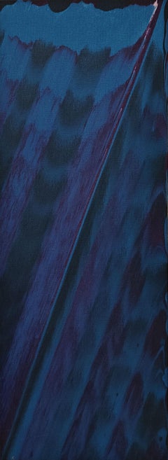 "Breath" Gene Hedge, Blue and Black, Dark, Color Field, Abstract Composition