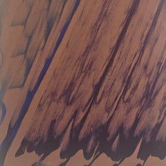 "Tactile" Gene Hedge, Pink and Blue, Color Field, Vertical, Waves of Color