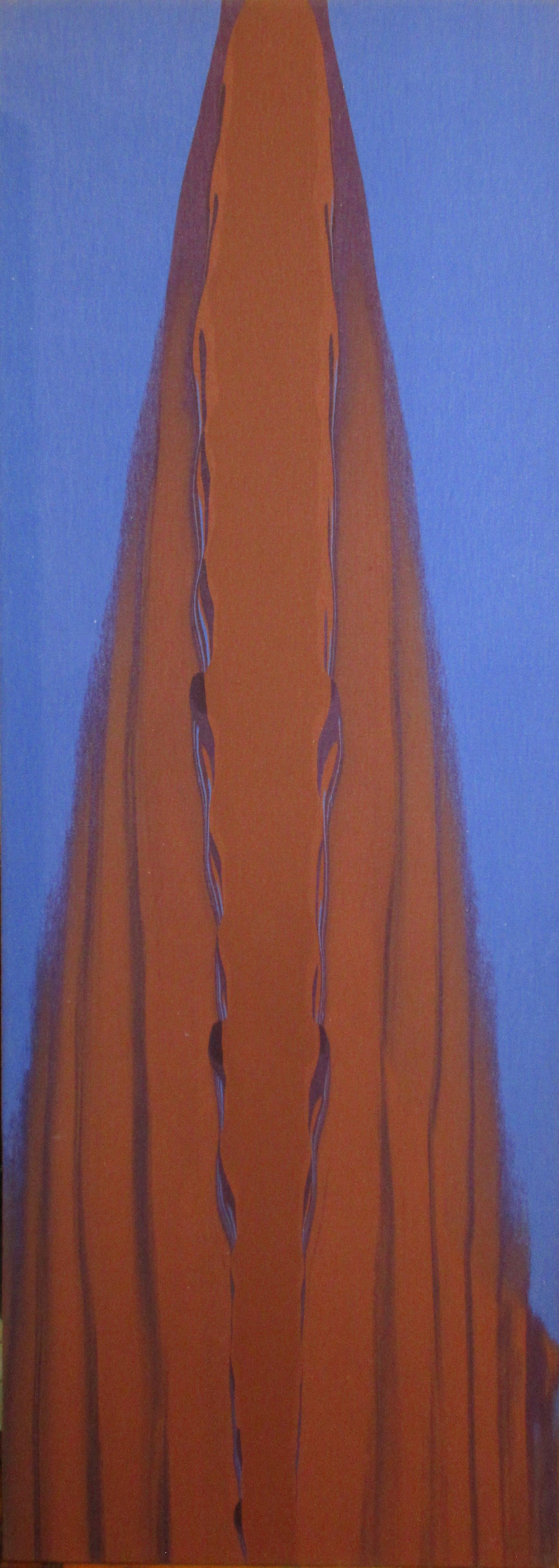 Gene Hedge
Untitled, circa 1970
Acrylic on canvas
48 x 18 inches
(P056)

Gene Hedge was born (1928) and raised in rural Indiana. After military service, he briefly attended Ball State University in Muncie, Indiana. There he encountered the writing