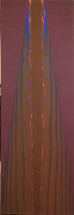 Vintage "Untitled" Gene Hedge, Abstract Color Field, Purple Orange Blue Midcentury Work