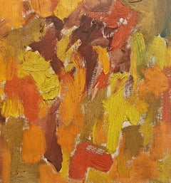 "Untitled" Gene Hedge, Shades of Orange, Yellow, Red, Abstract Expressionism