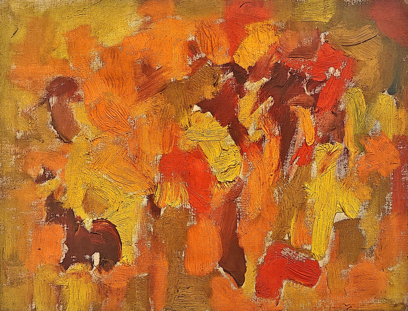 Gen Hecke
Ohne Titel, um 1955
Öl auf Leinwand
12 1/4 x 15 3/4 Zoll

Provenienz
Nachlass des Künstlers


Gene Hedge wurde 1928 im ländlichen Indiana geboren und wuchs dort auf. Nach dem Militärdienst besuchte er kurz die Ball State University in