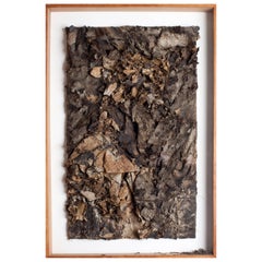 Gene Hedge, Beautiful Abstract Assemblage, a 3D Paper Collage in Brown and Black