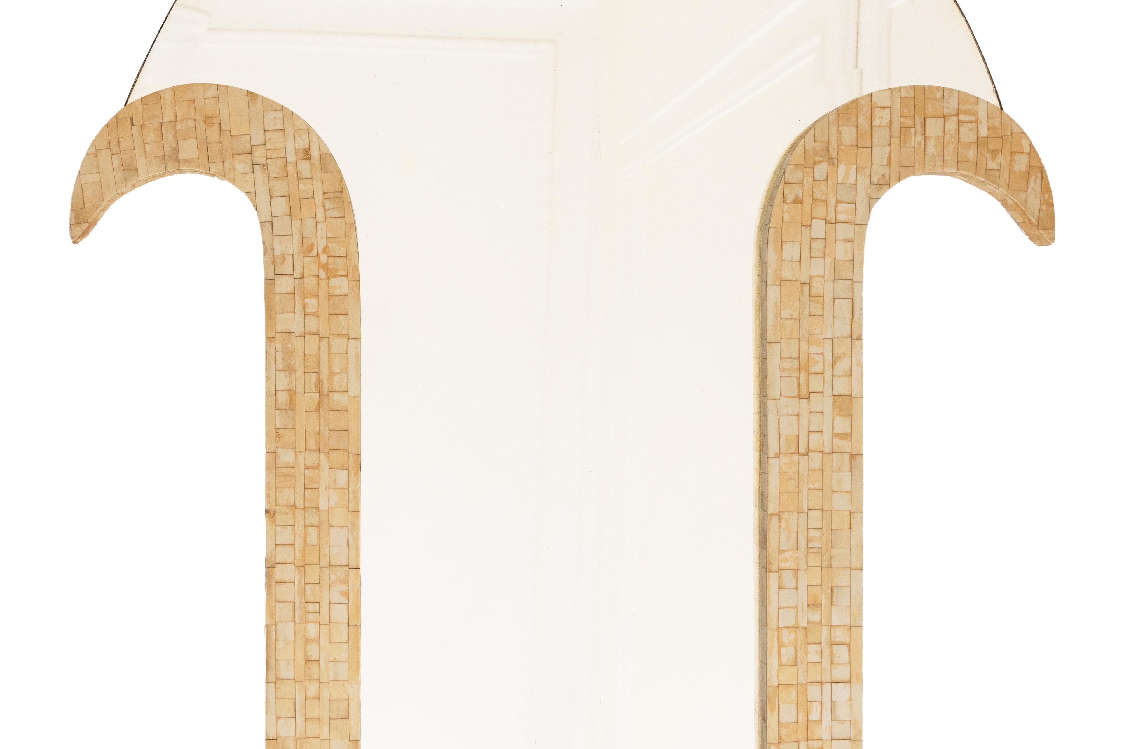 Gene Jonson and Robert Marcius - Miroir en forme de palmier en résine beige, 1970 en vente 1
