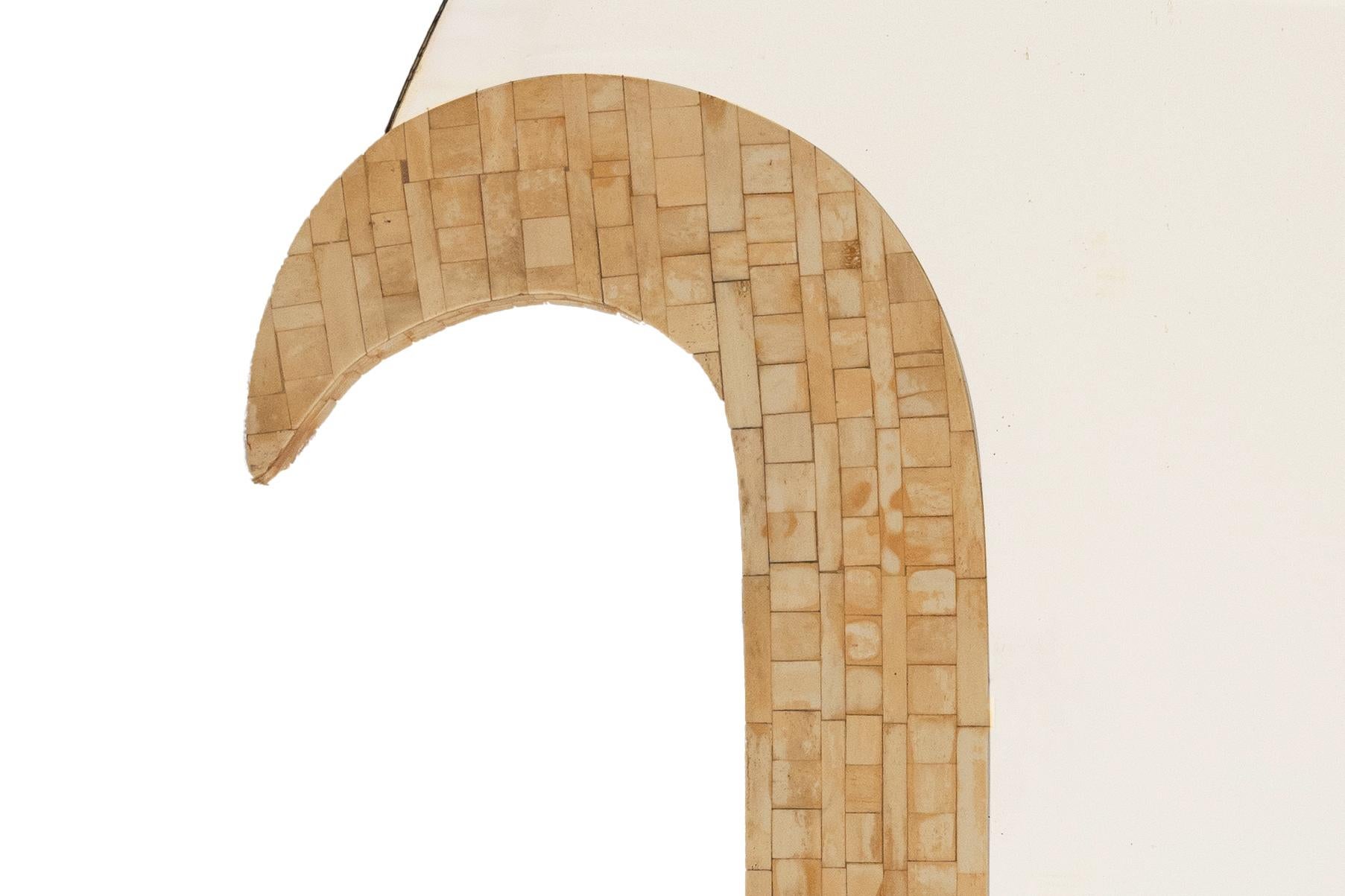Gene Jonson and Robert Marcius - Miroir en forme de palmier en résine beige, 1970 en vente 2